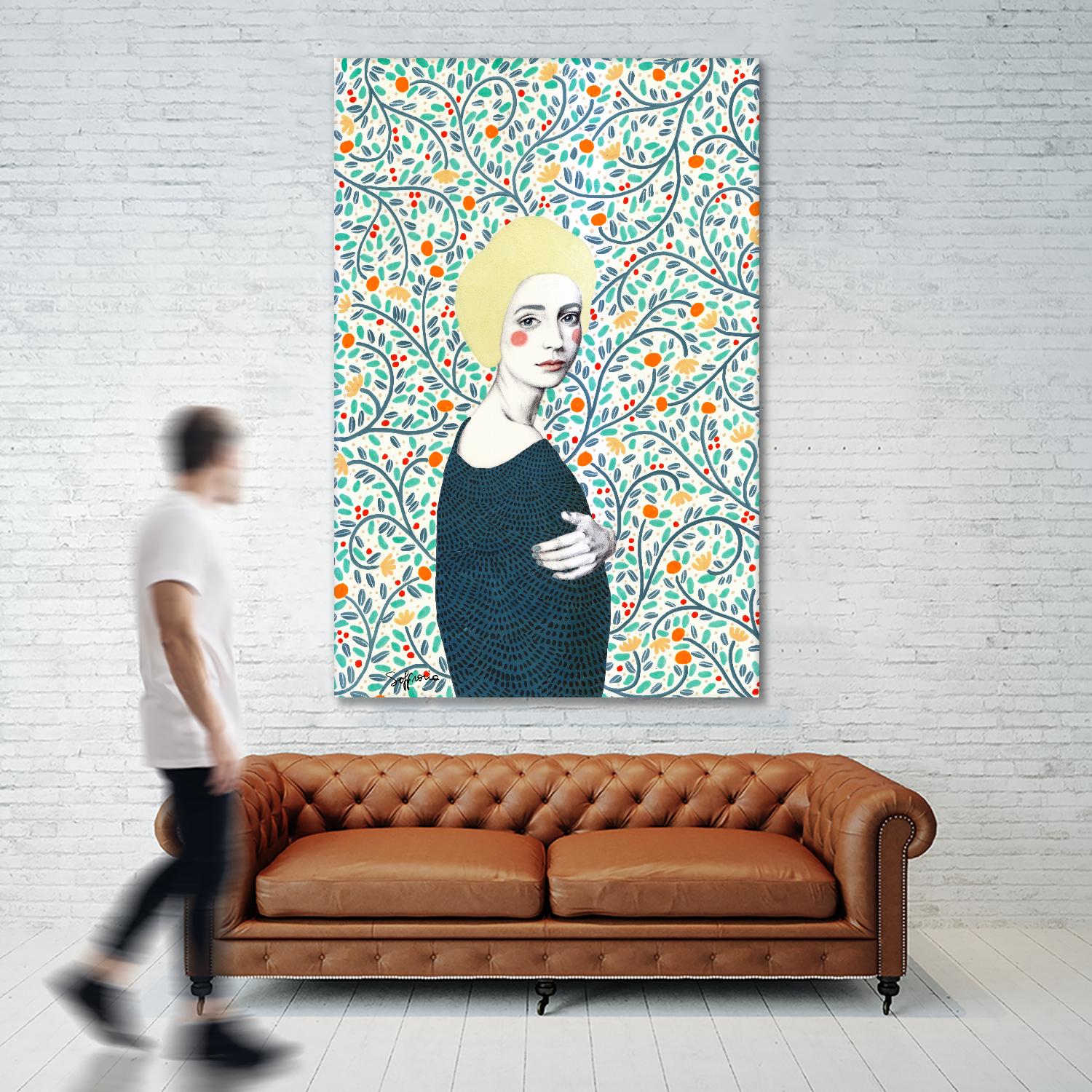 Helena by Sofia Bonati on GIANT ART - yellow men and women