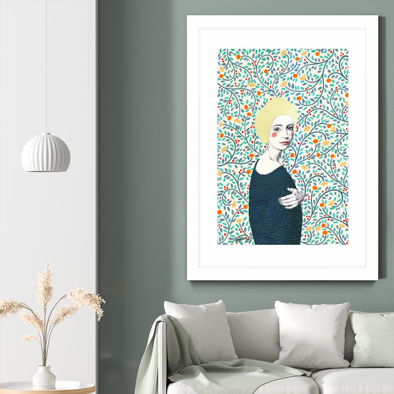 Helena by Sofia Bonati on GIANT ART - yellow men and women