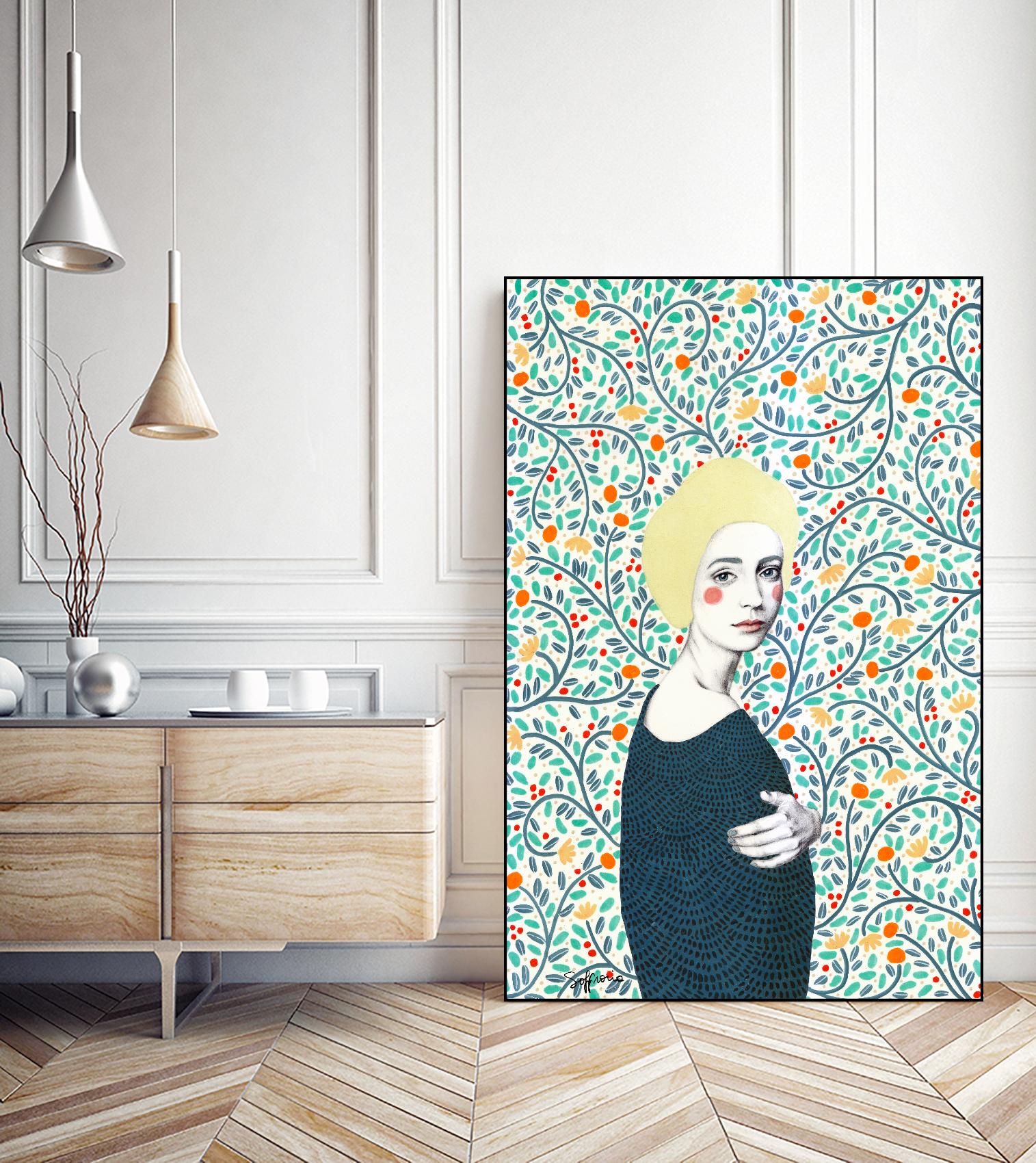 Helena by Sofia Bonati on GIANT ART - yellow men and women