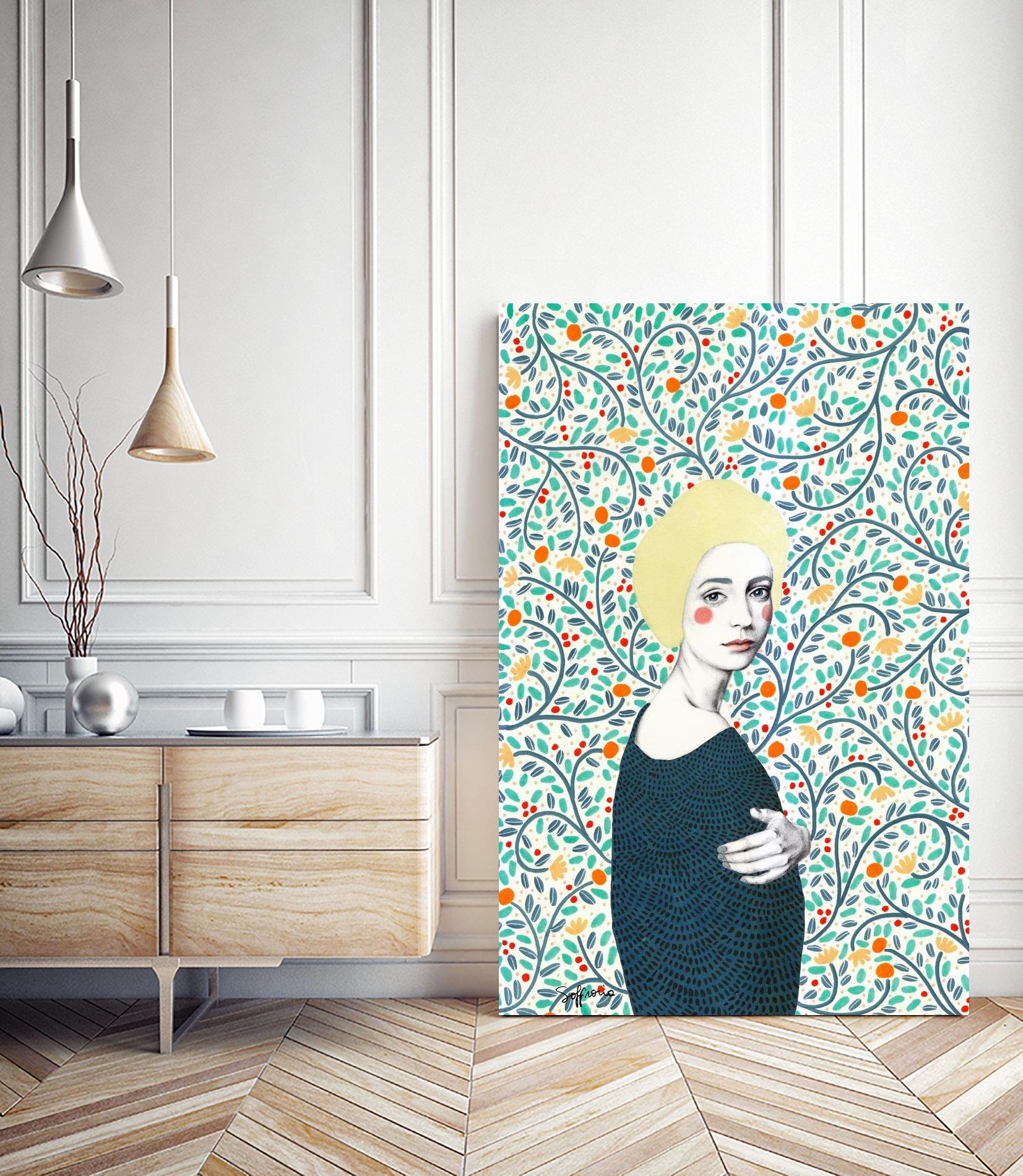 Helena by Sofia Bonati on GIANT ART - yellow men and women