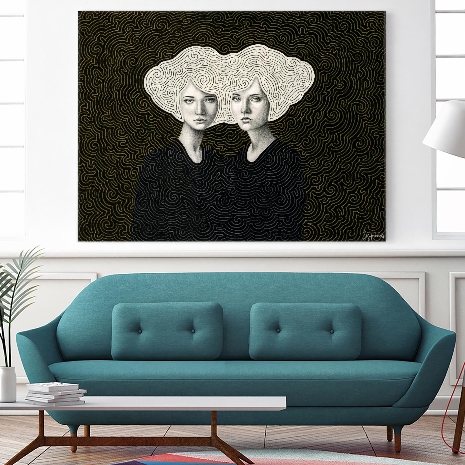 Orla and Olinda by Sofia Bonati on GIANT ART - white men and women