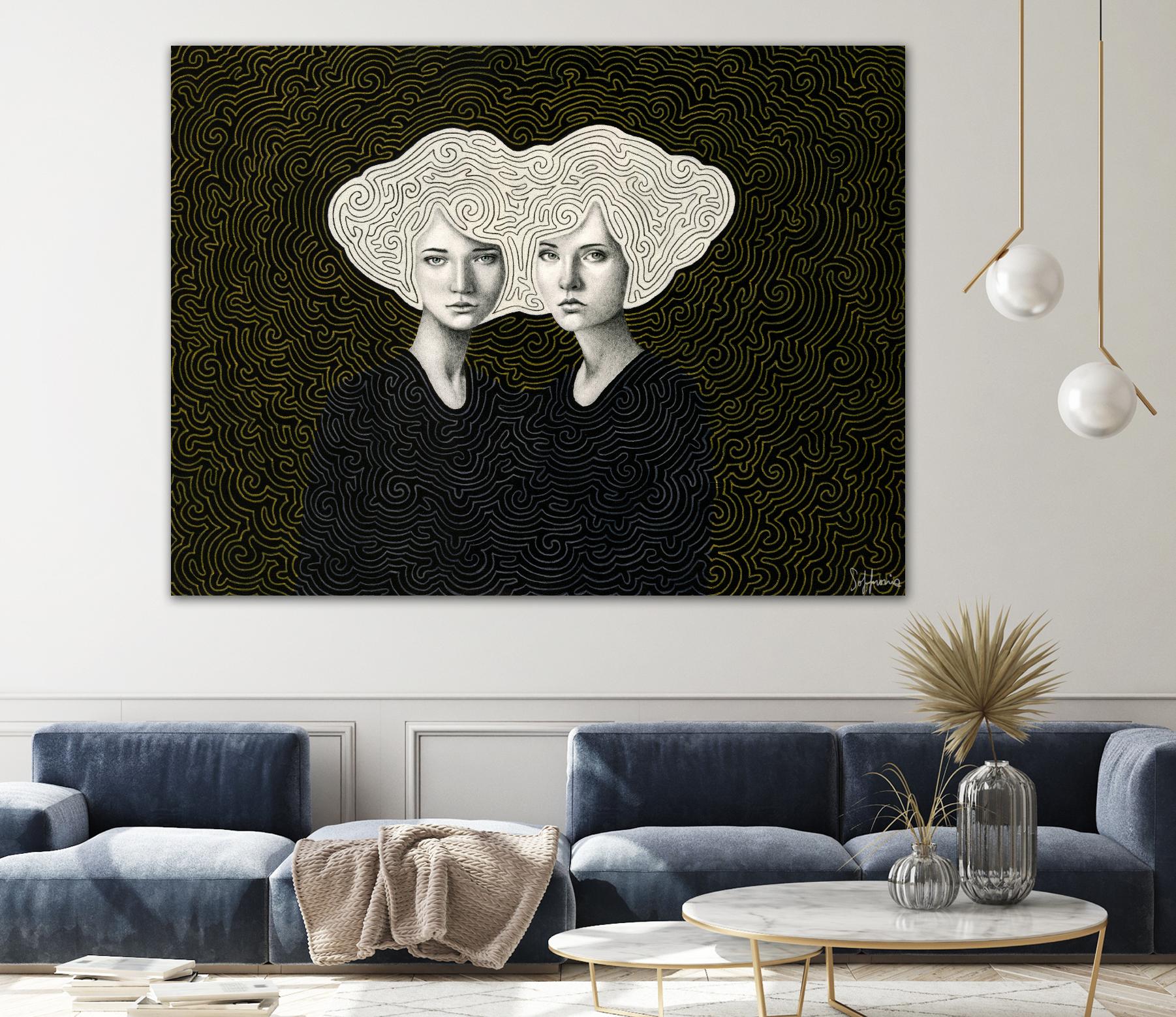 Orla and Olinda by Sofia Bonati on GIANT ART - white men and women