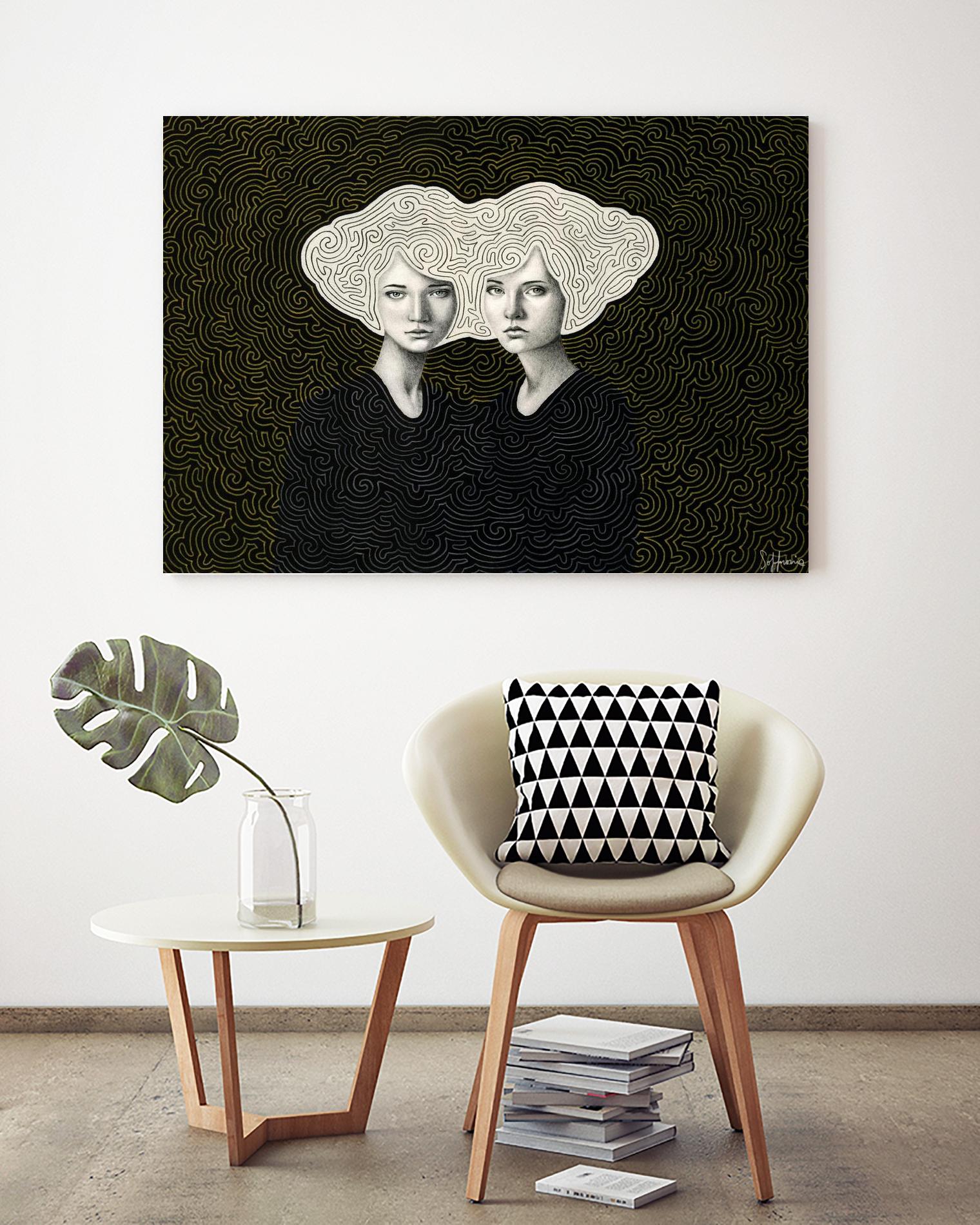 Orla and Olinda by Sofia Bonati on GIANT ART - white men and women