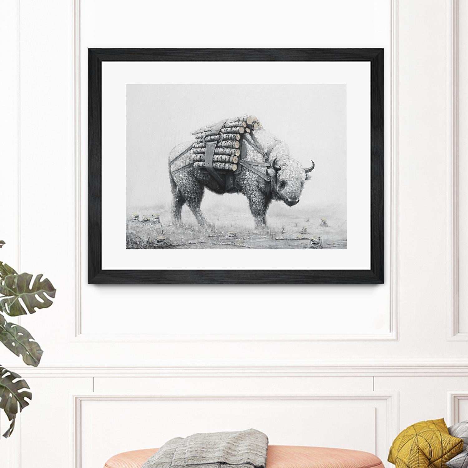 Birch Landscape by Ruben Carrasco on GIANT ART - black animals