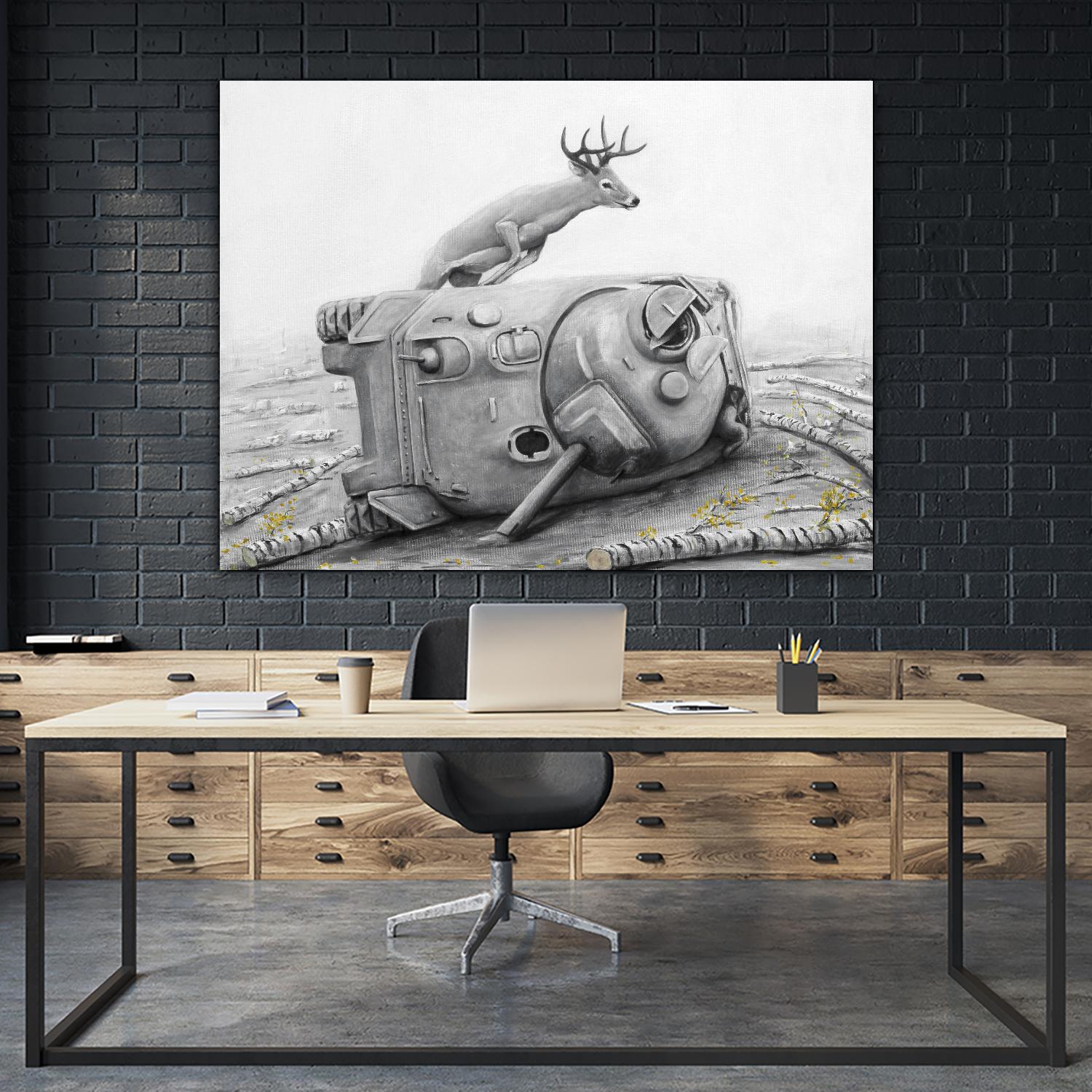 Artaud Deer by Ruben Carrasco on GIANT ART - black animals