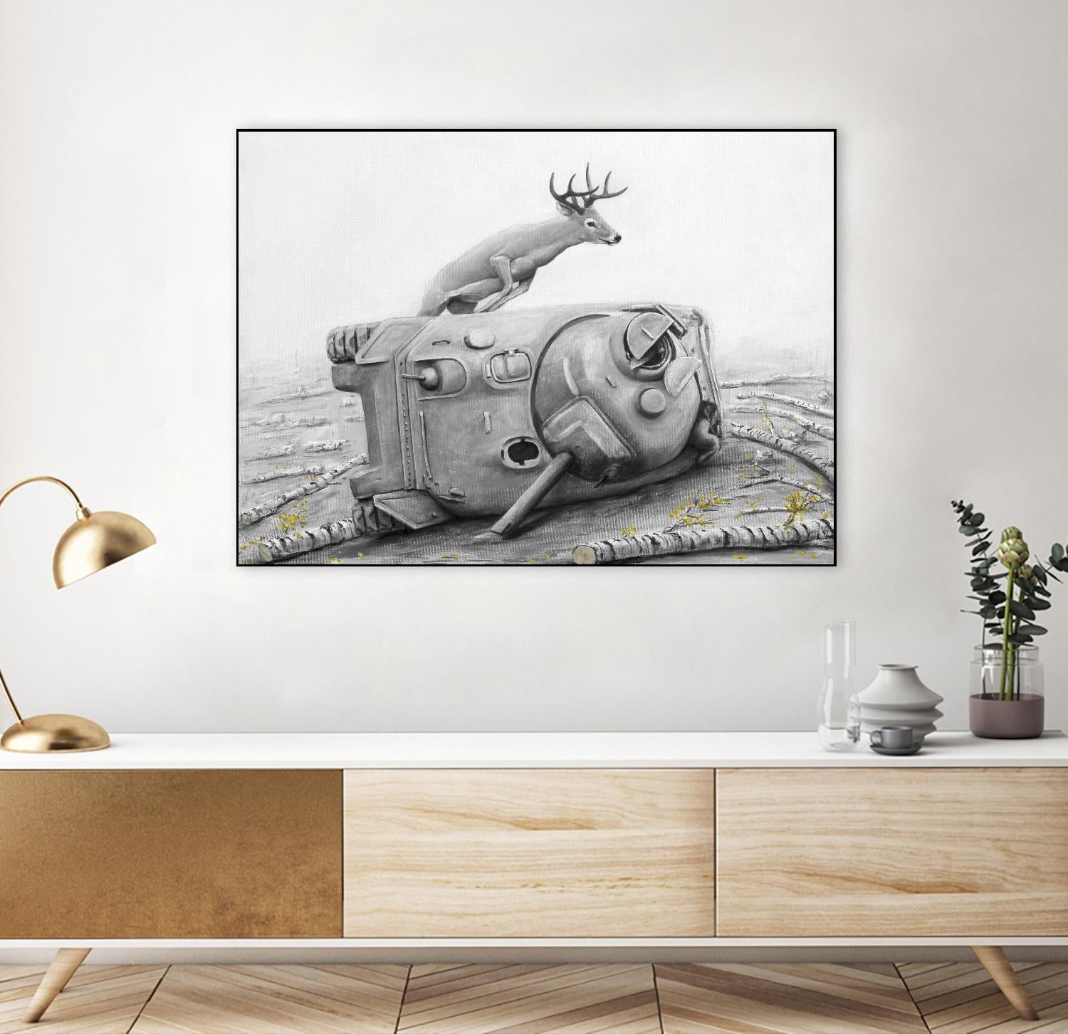 Artaud Deer by Ruben Carrasco on GIANT ART - black animals