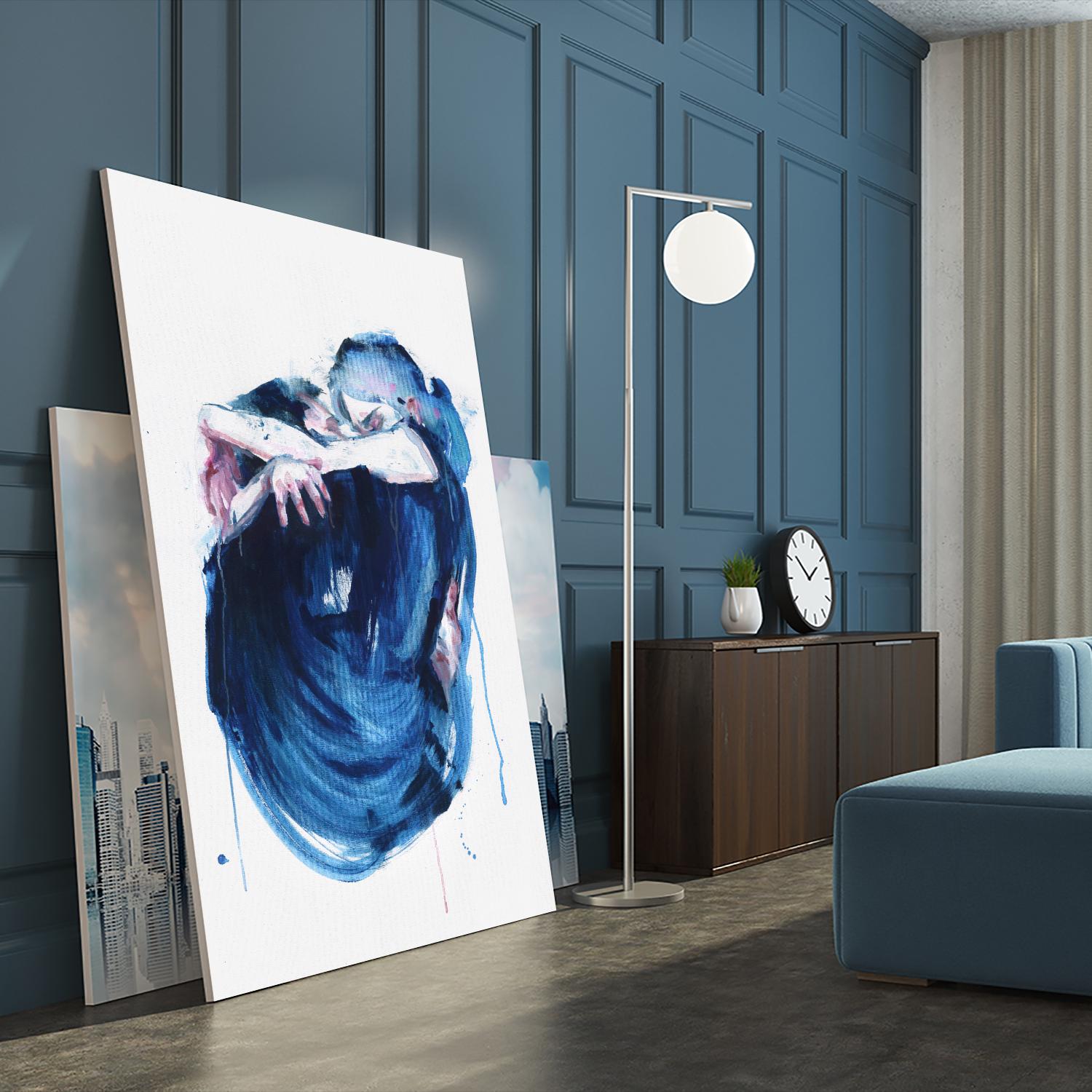 The Noise of the Sea by Agnes Cecile on GIANT ART - blue abstract