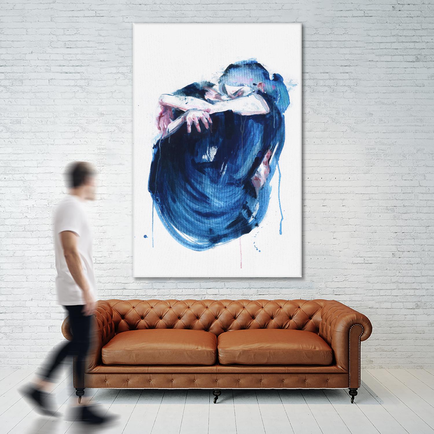 The Noise of the Sea by Agnes Cecile on GIANT ART - blue abstract