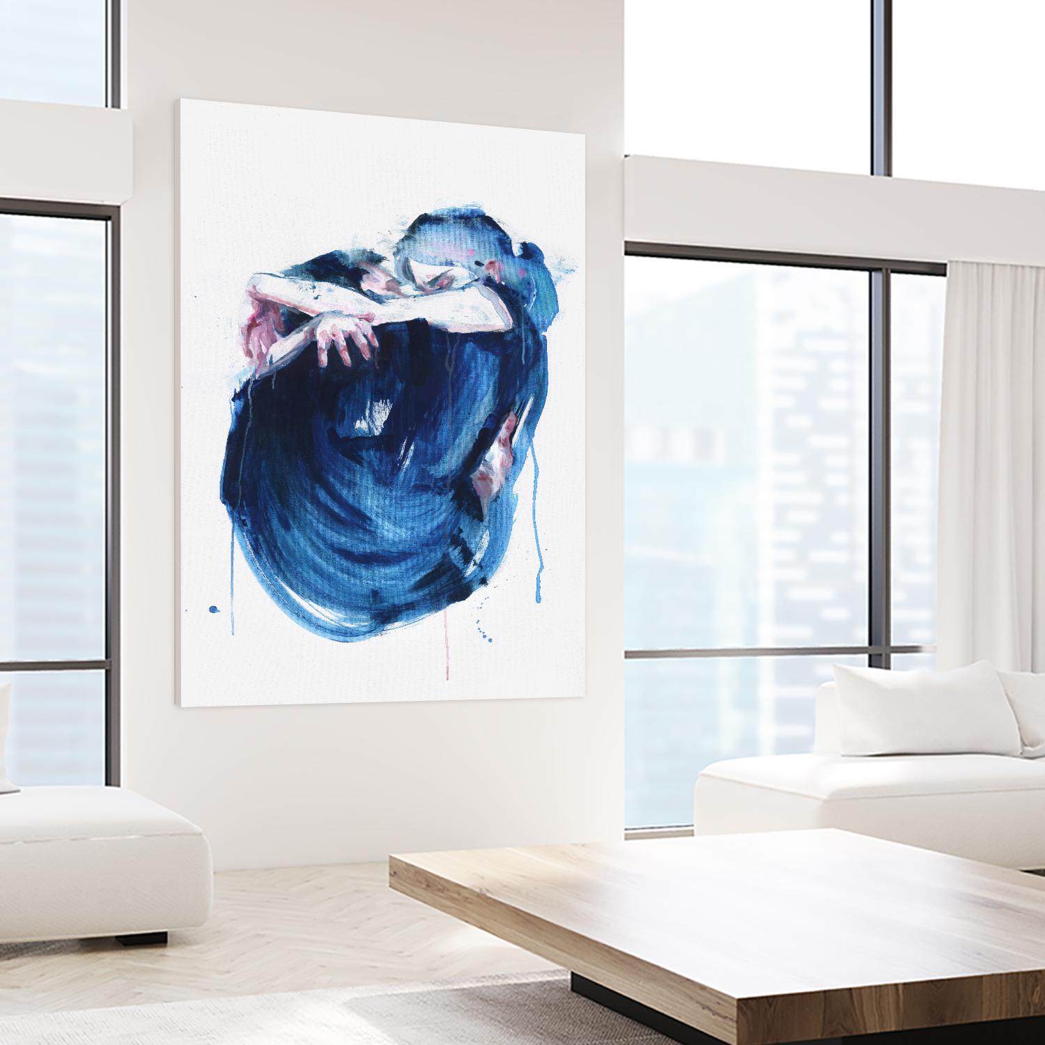 The Noise of the Sea by Agnes Cecile on GIANT ART - blue abstract