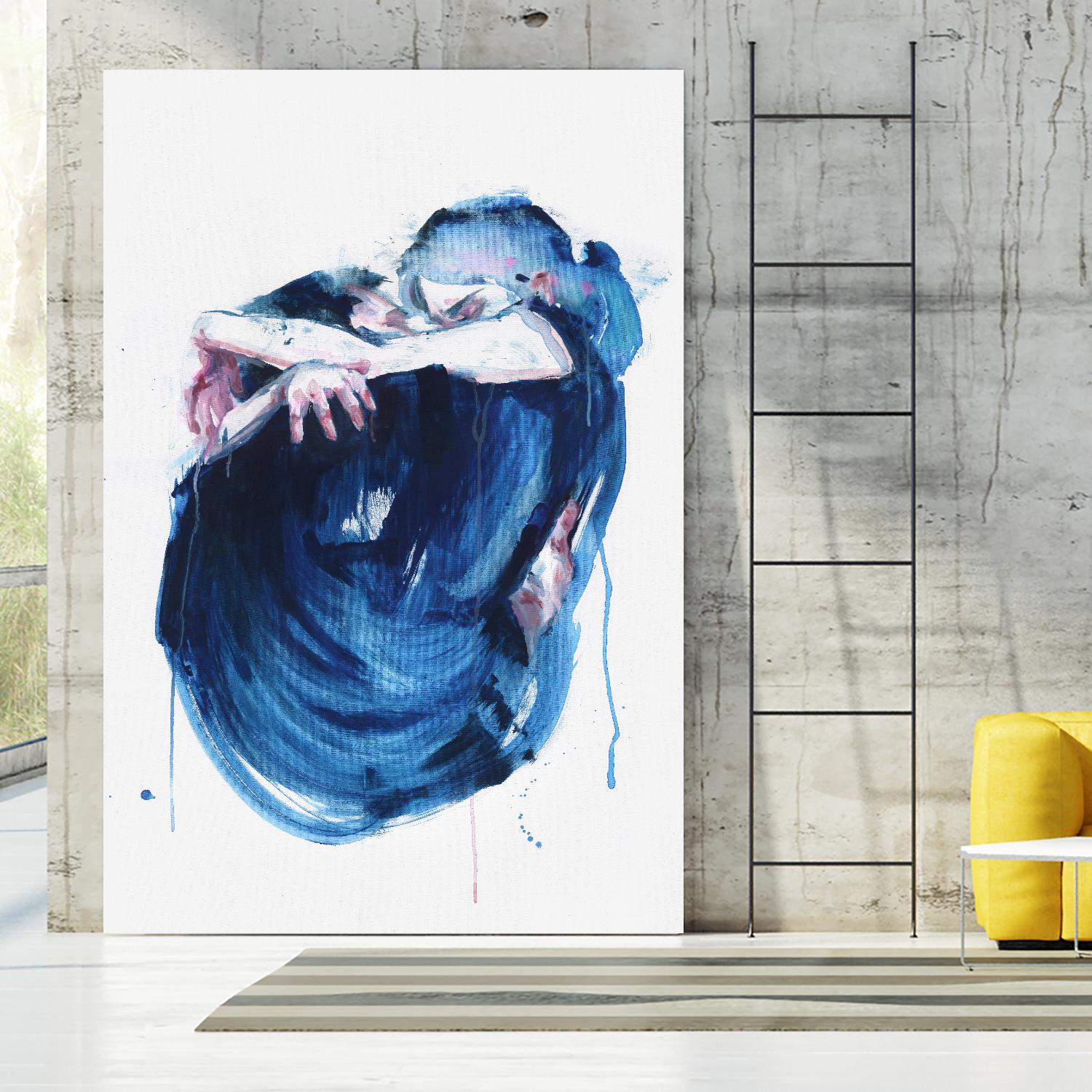 The Noise of the Sea by Agnes Cecile on GIANT ART - blue abstract