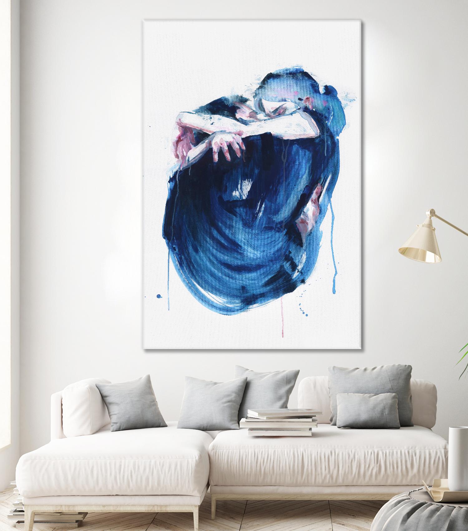 The Noise of the Sea by Agnes Cecile on GIANT ART - blue abstract