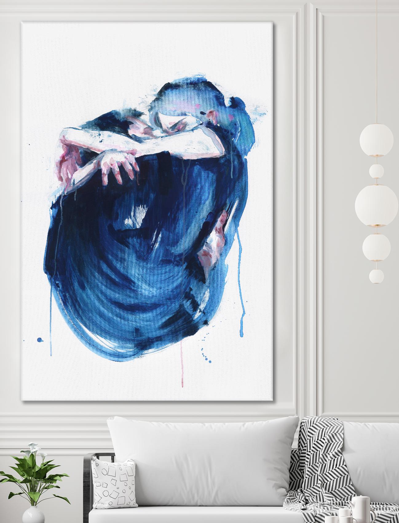 The Noise of the Sea by Agnes Cecile on GIANT ART - blue abstract