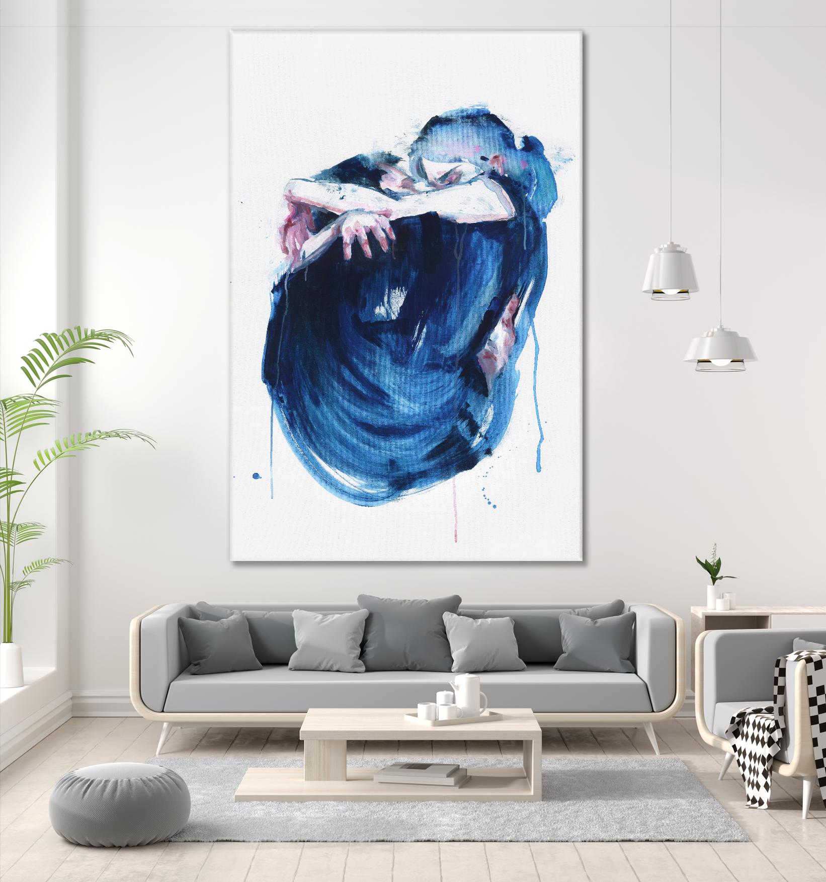 The Noise of the Sea by Agnes Cecile on GIANT ART - blue abstract
