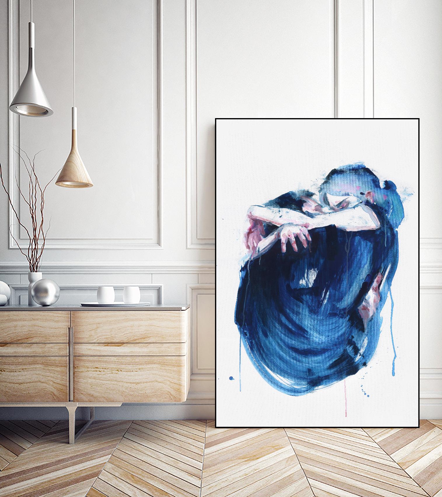 The Noise of the Sea by Agnes Cecile on GIANT ART - blue abstract