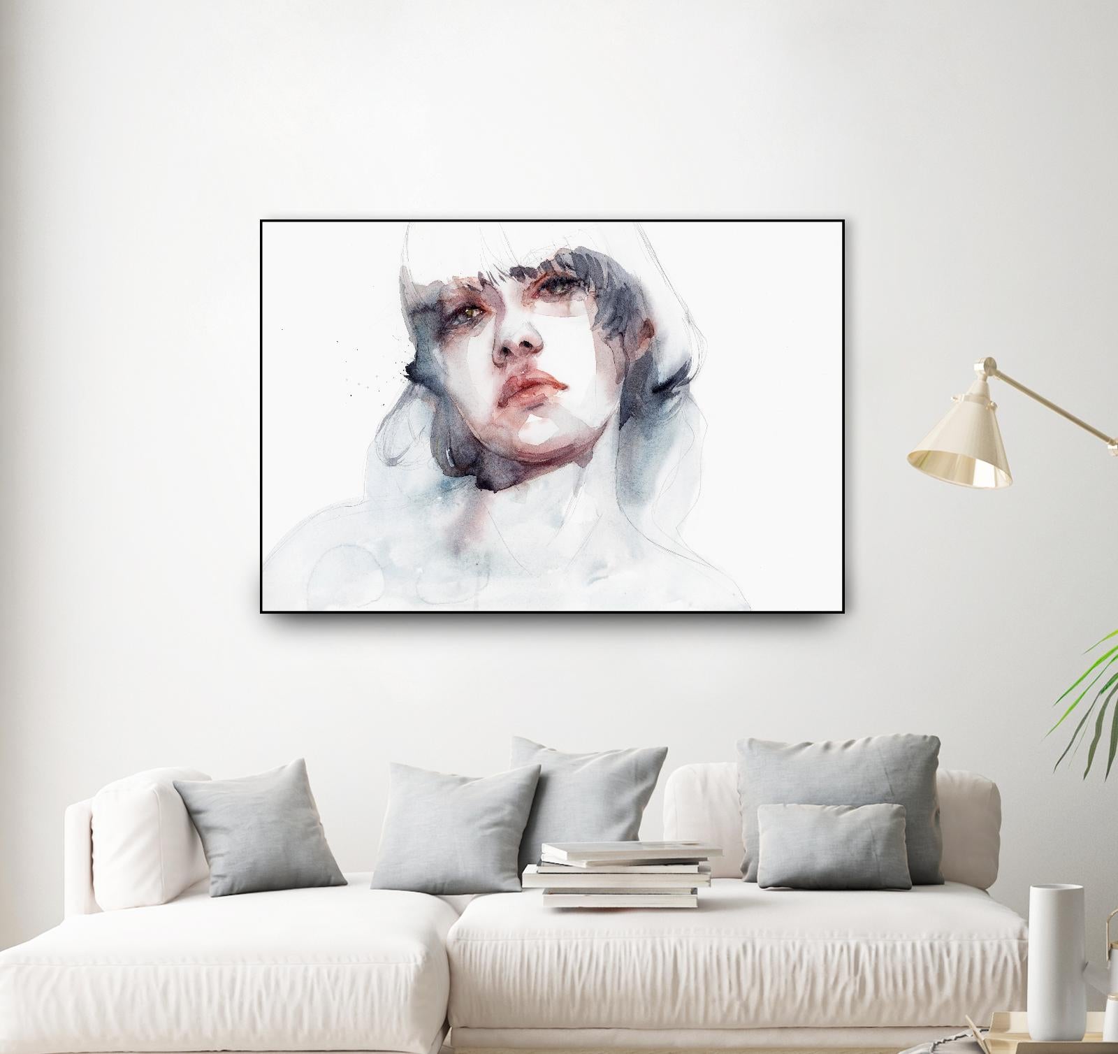 Marmo by Agnes Cecile on GIANT ART - pink watercolour lips