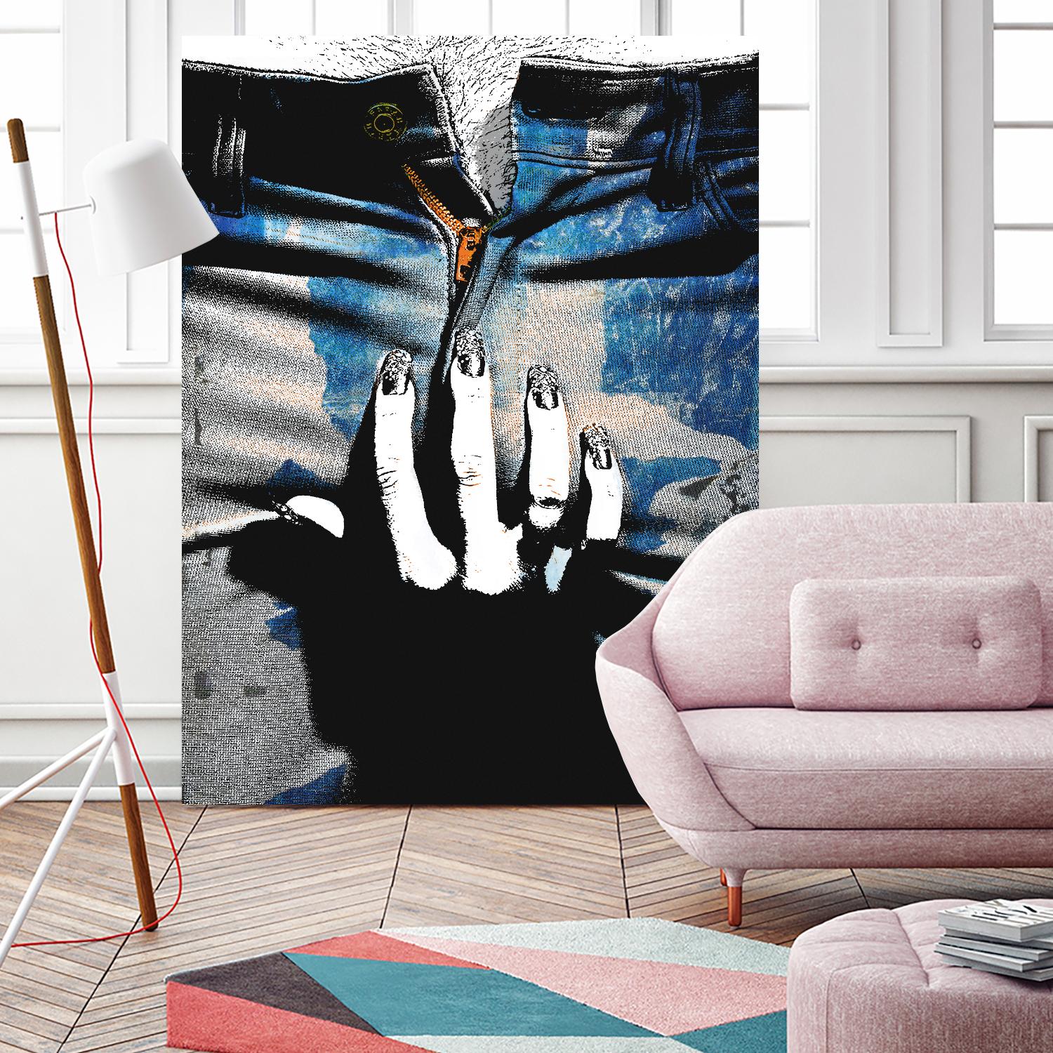 Blue Jeans II by Alex Cherry on GIANT ART - blue contemporary