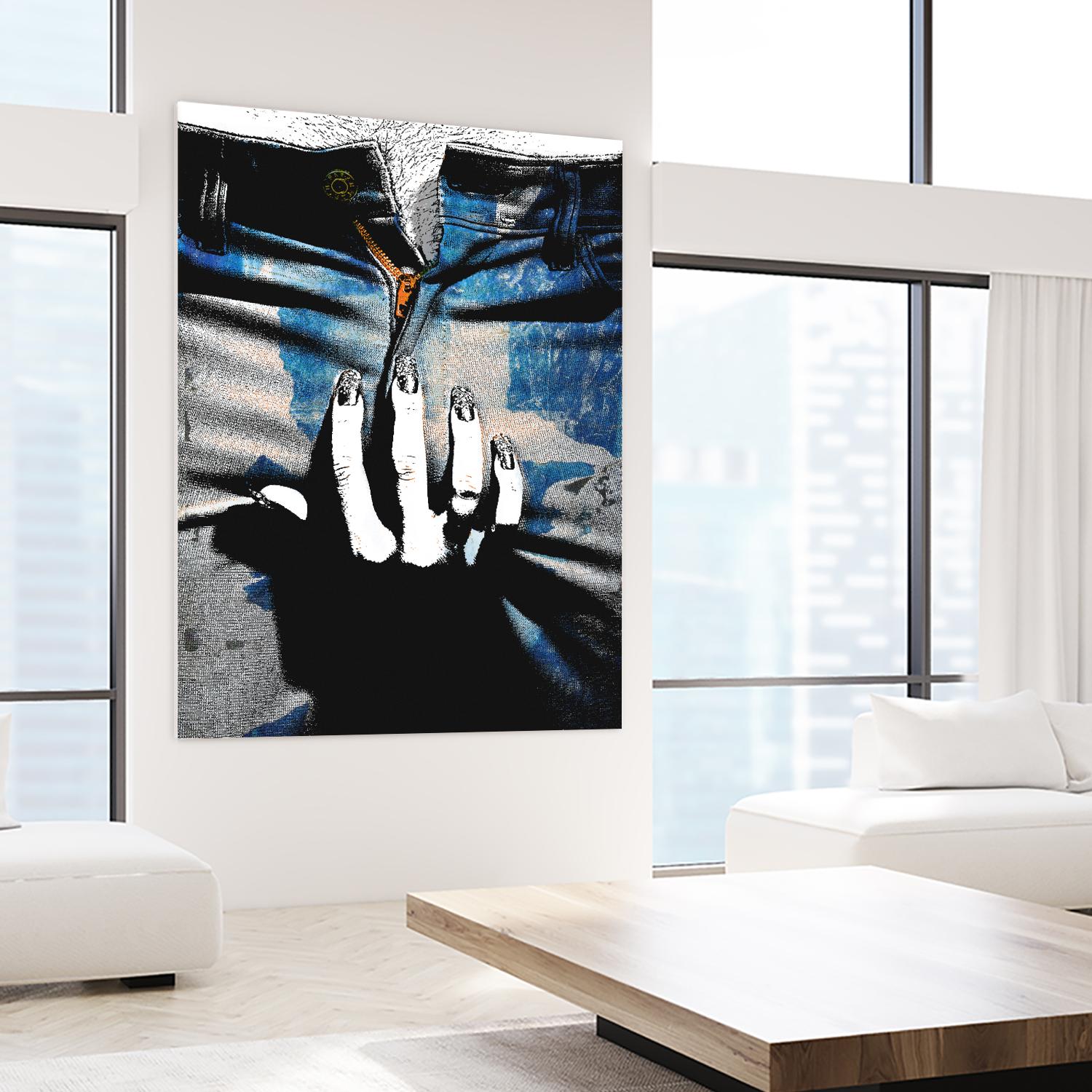 Blue Jeans II by Alex Cherry on GIANT ART - blue contemporary