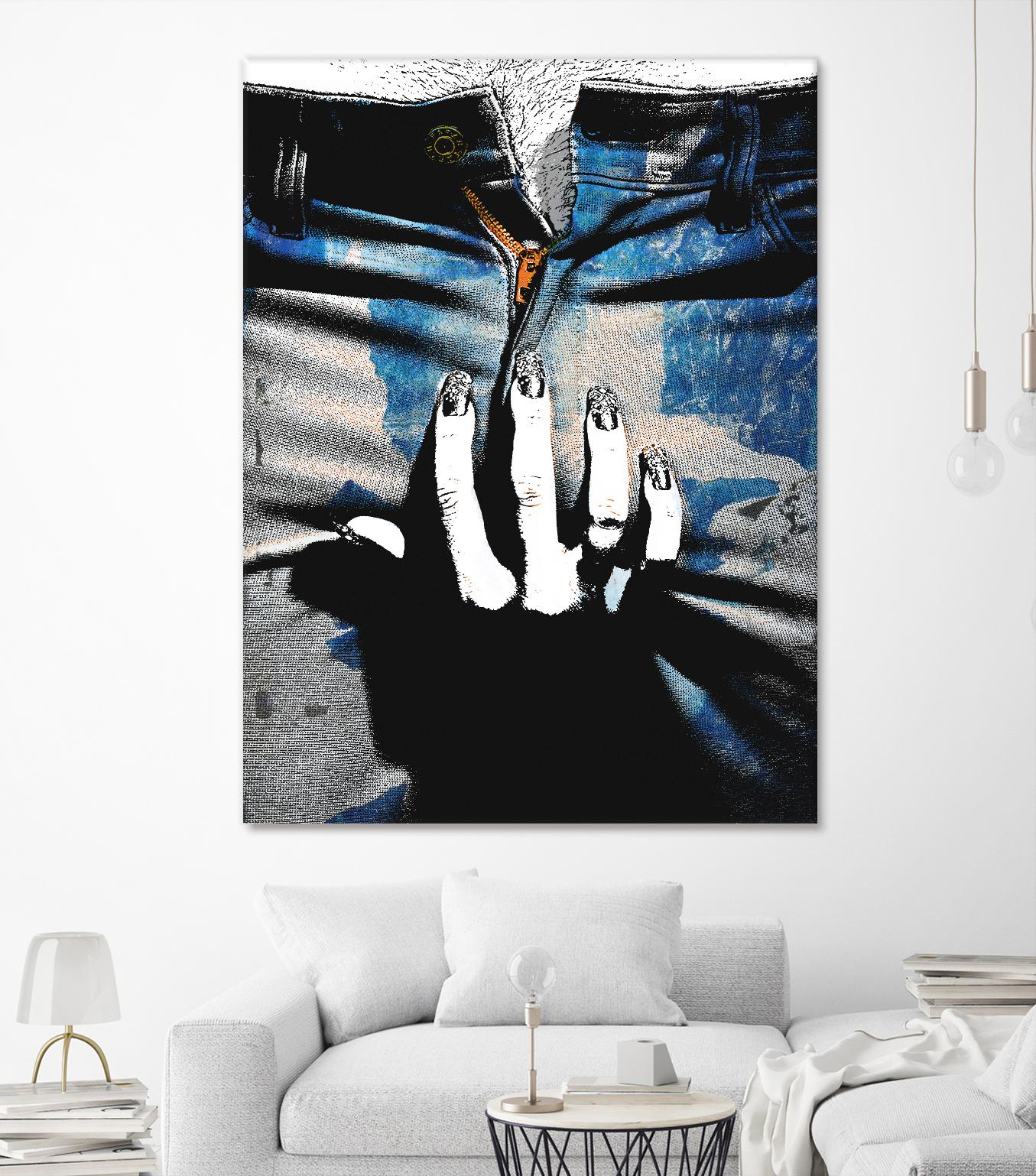 Blue Jeans II by Alex Cherry on GIANT ART - blue contemporary
