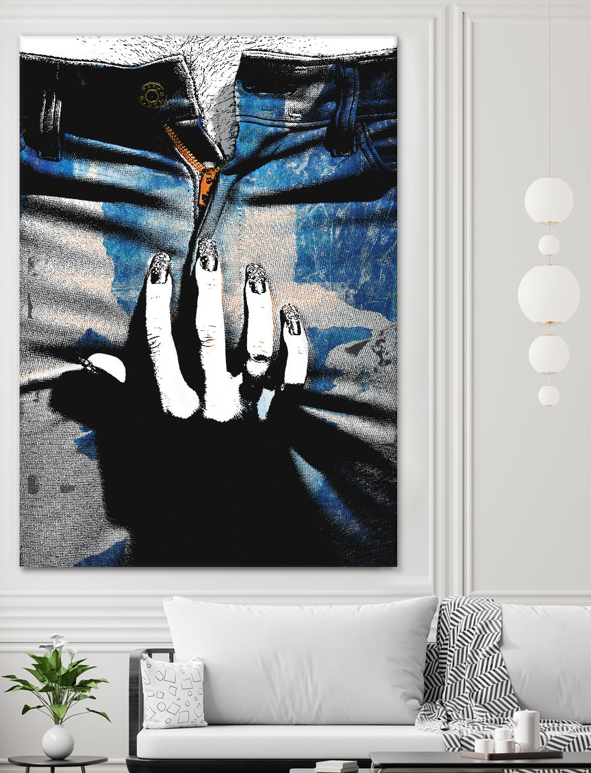 Blue Jeans II by Alex Cherry on GIANT ART - blue contemporary