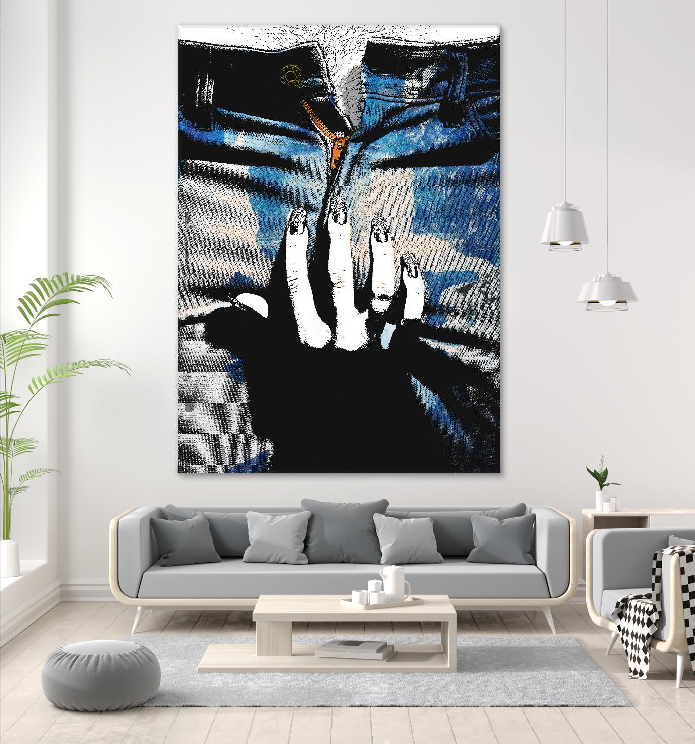 Blue Jeans II by Alex Cherry on GIANT ART - blue contemporary