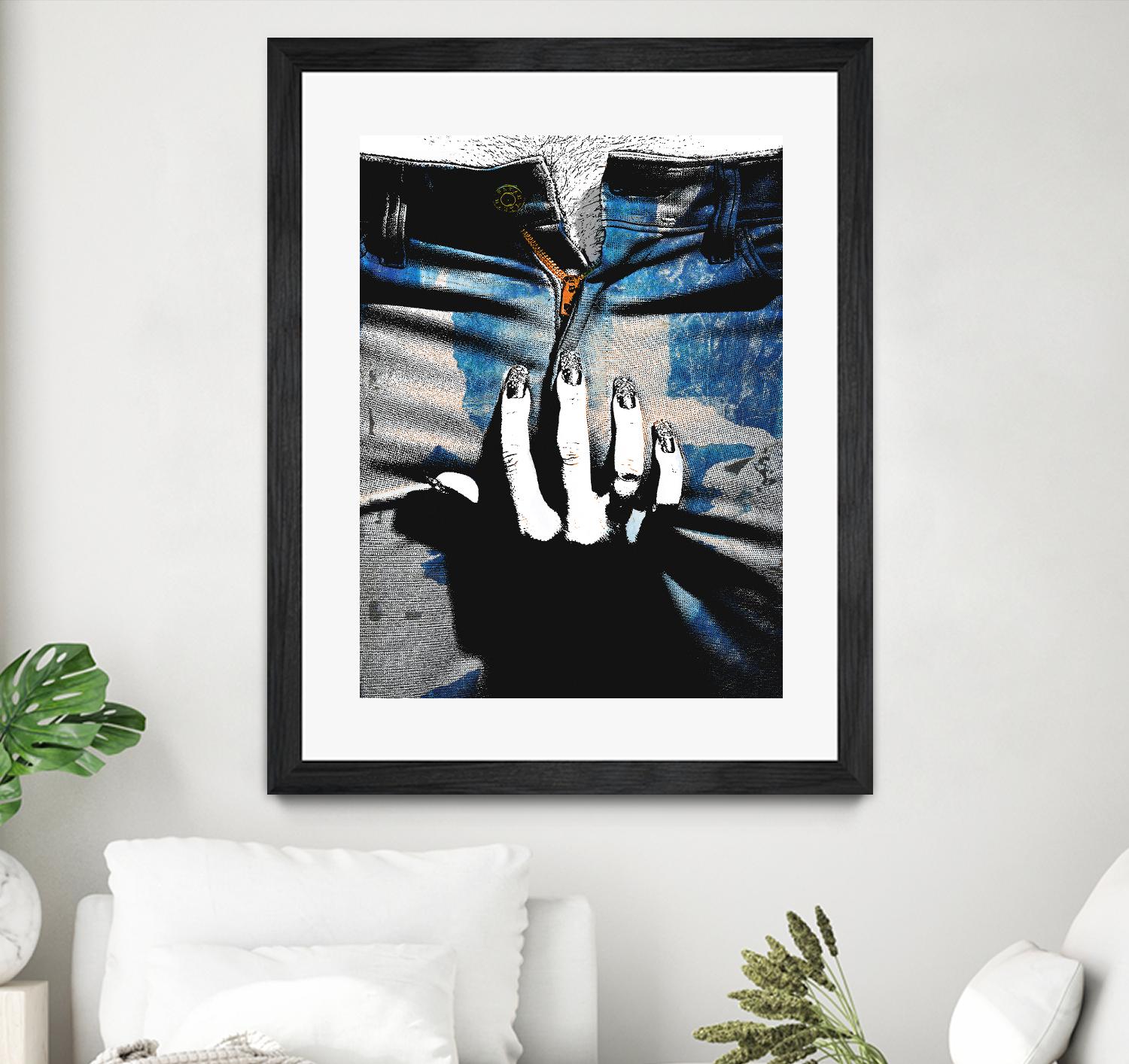 Blue Jeans II by Alex Cherry on GIANT ART - blue contemporary