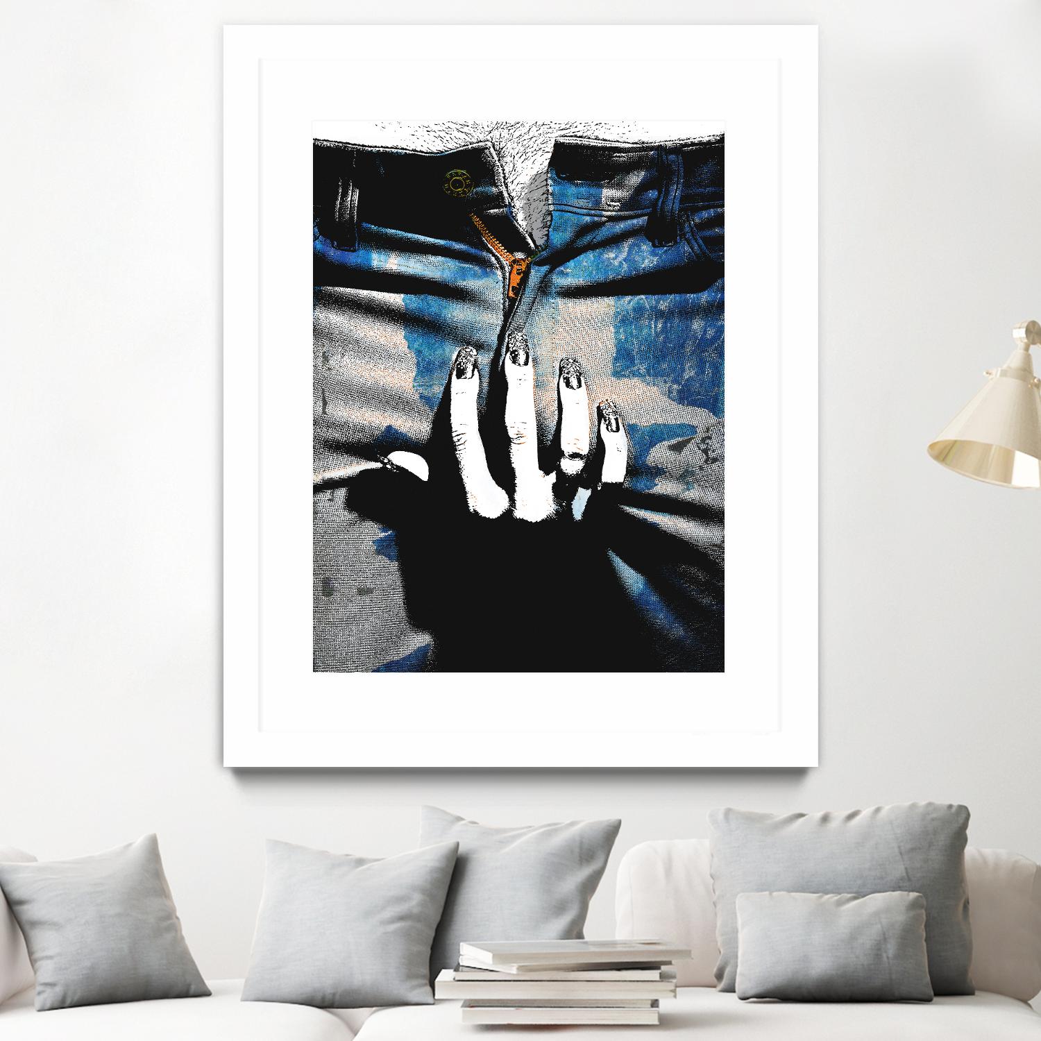 Blue Jeans II by Alex Cherry on GIANT ART - blue contemporary