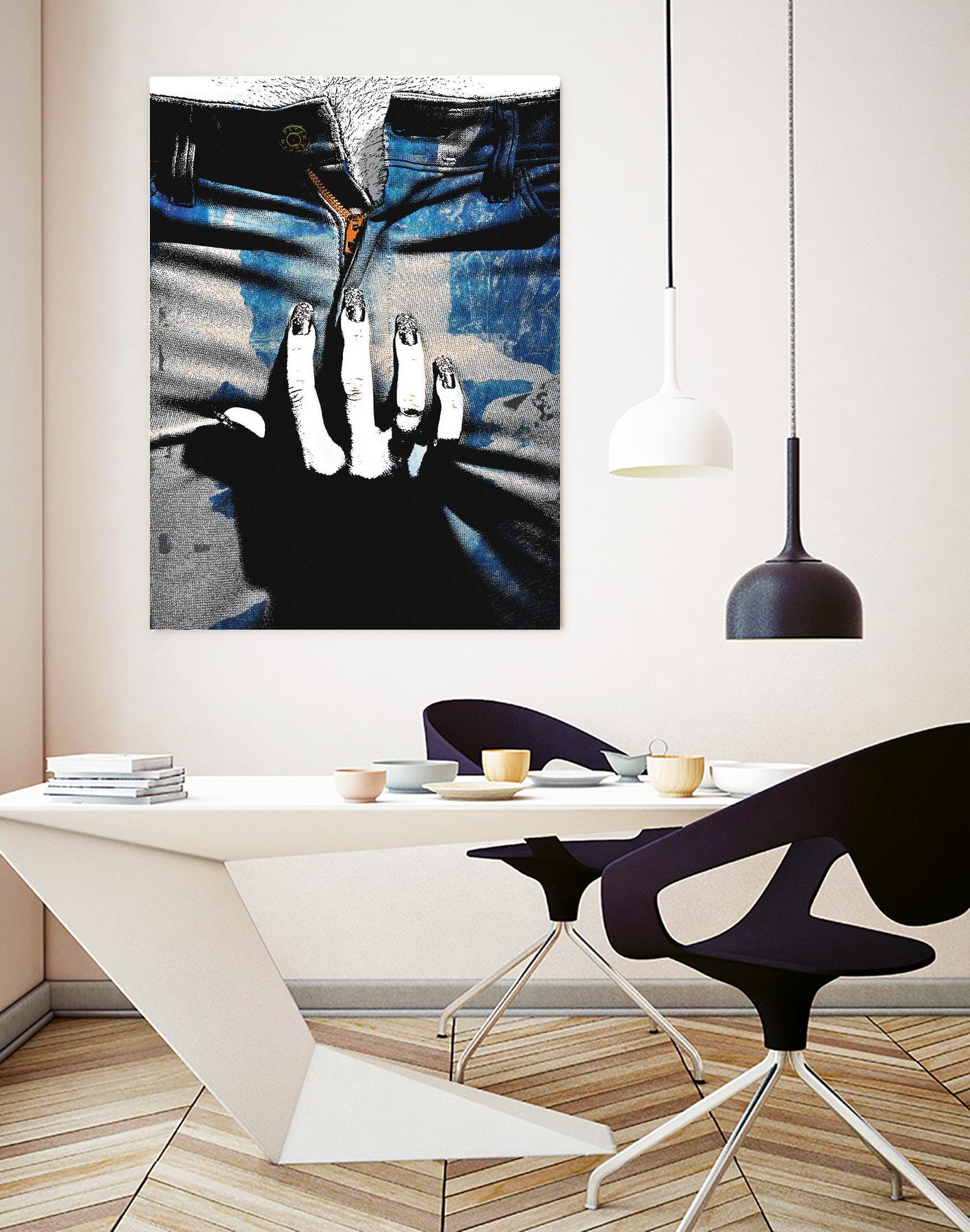 Blue Jeans II by Alex Cherry on GIANT ART - blue contemporary