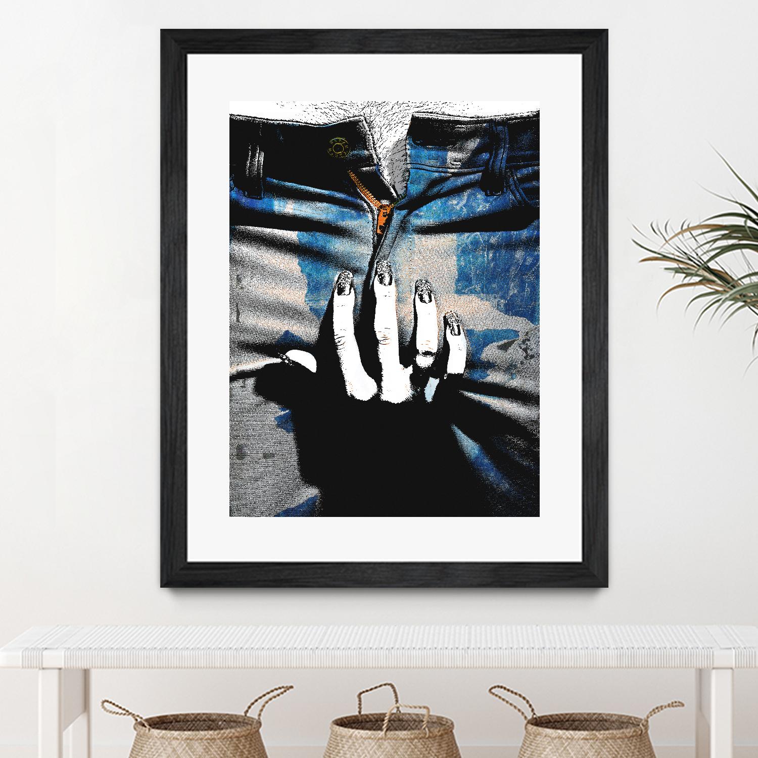 Blue Jeans II by Alex Cherry on GIANT ART - blue contemporary