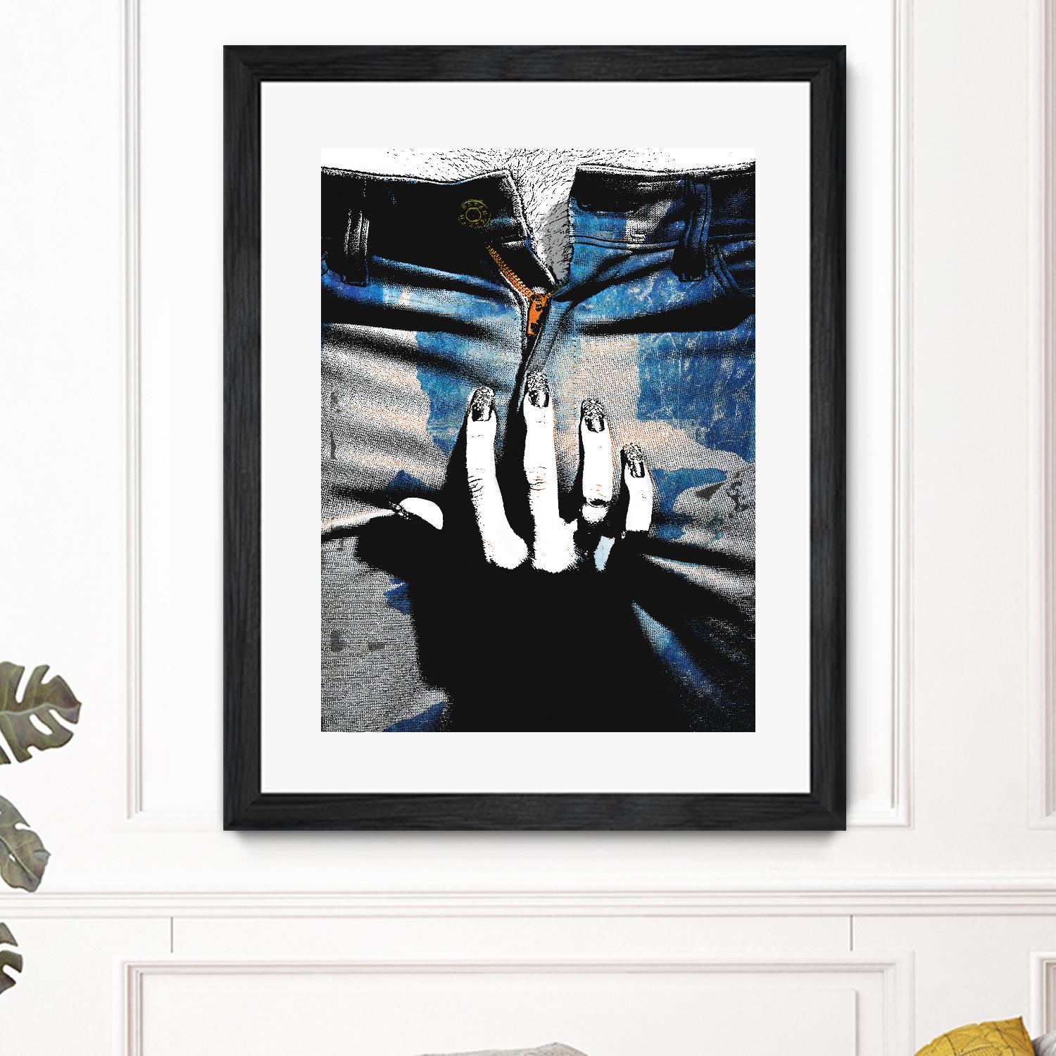 Blue Jeans II by Alex Cherry on GIANT ART - blue contemporary