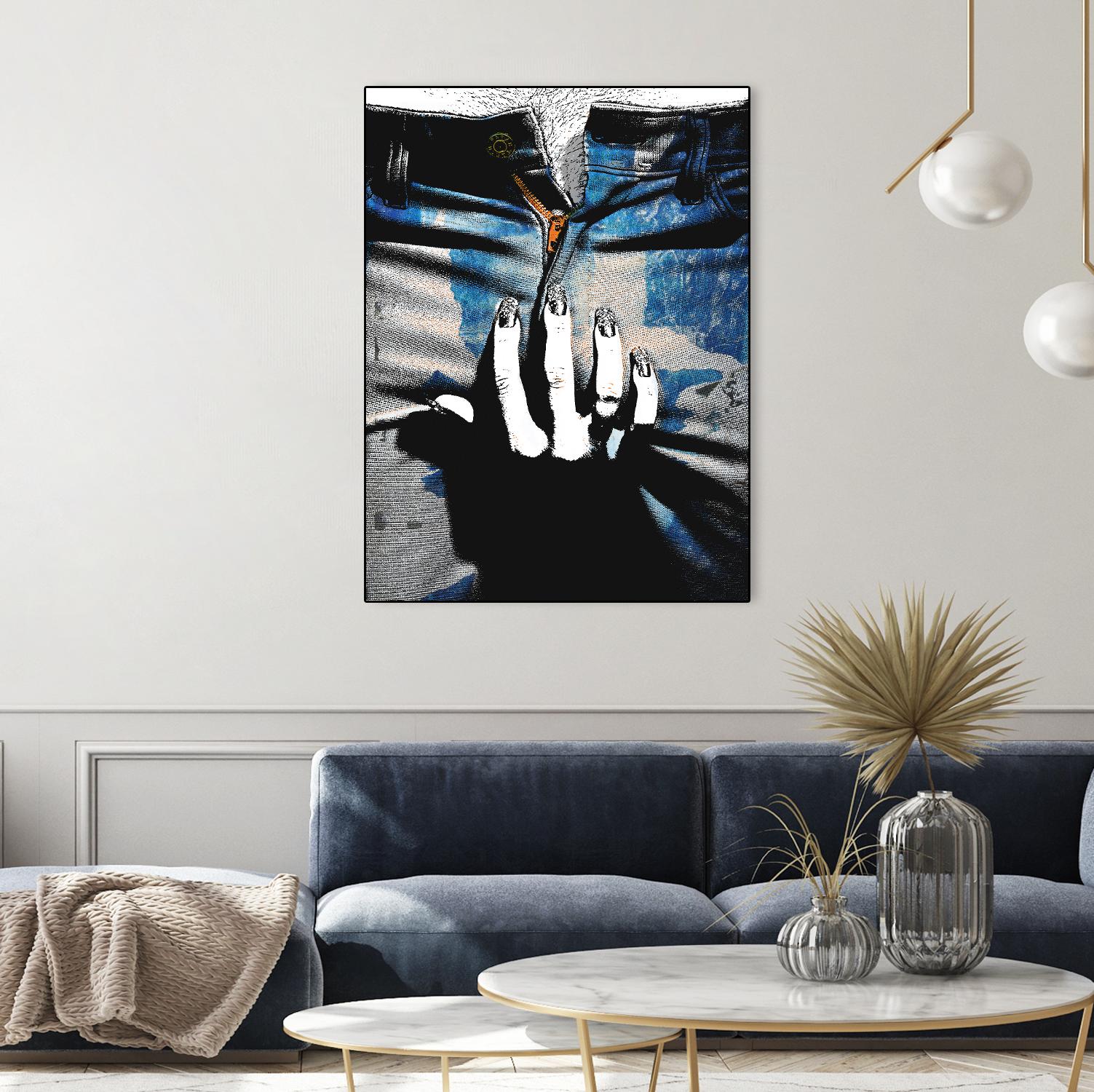 Blue Jeans II by Alex Cherry on GIANT ART - blue contemporary