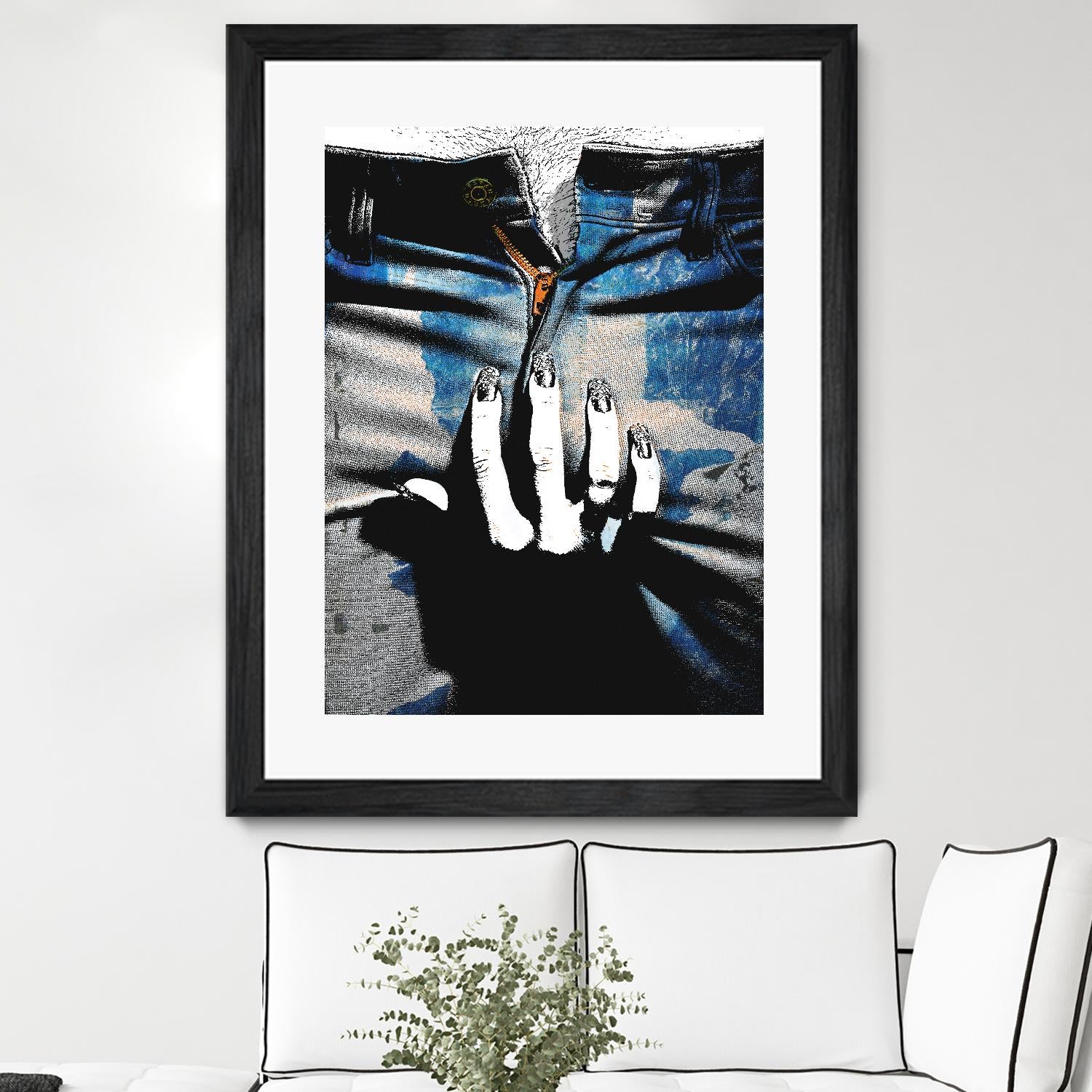 Blue Jeans II by Alex Cherry on GIANT ART - blue contemporary