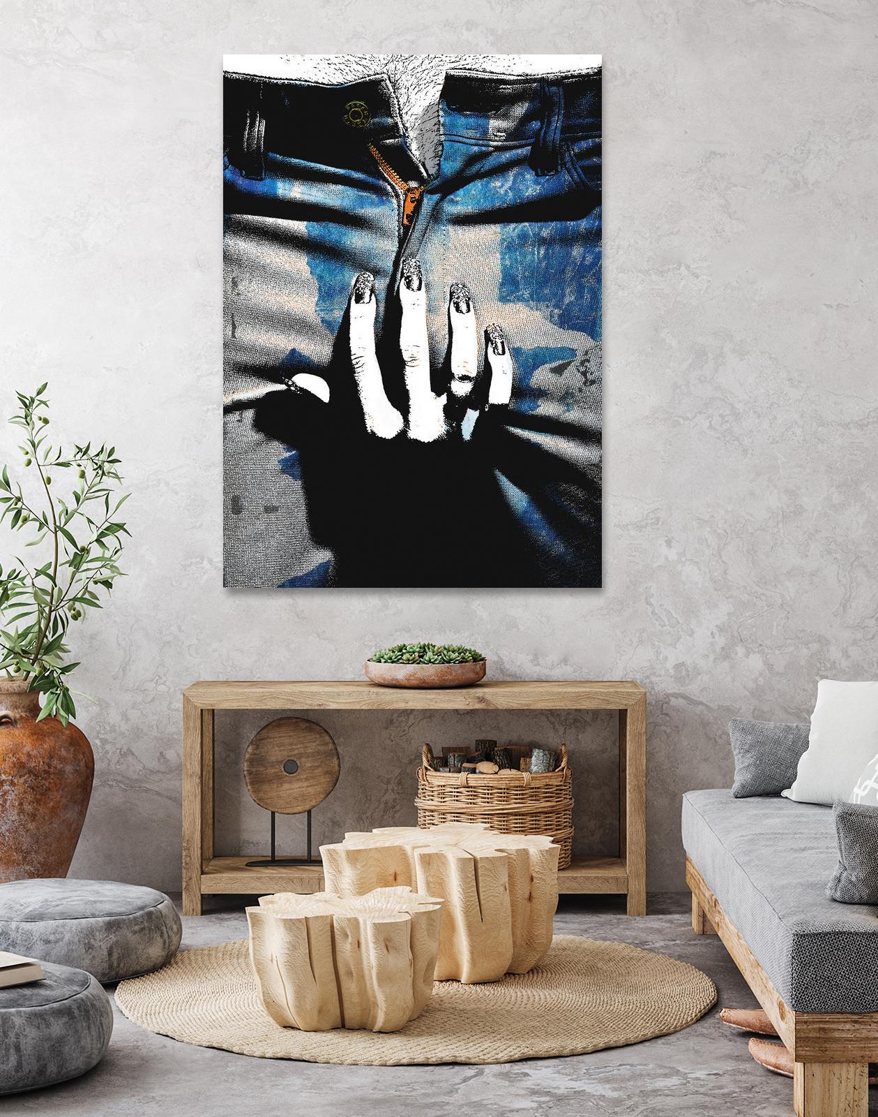 Blue Jeans II by Alex Cherry on GIANT ART - blue contemporary