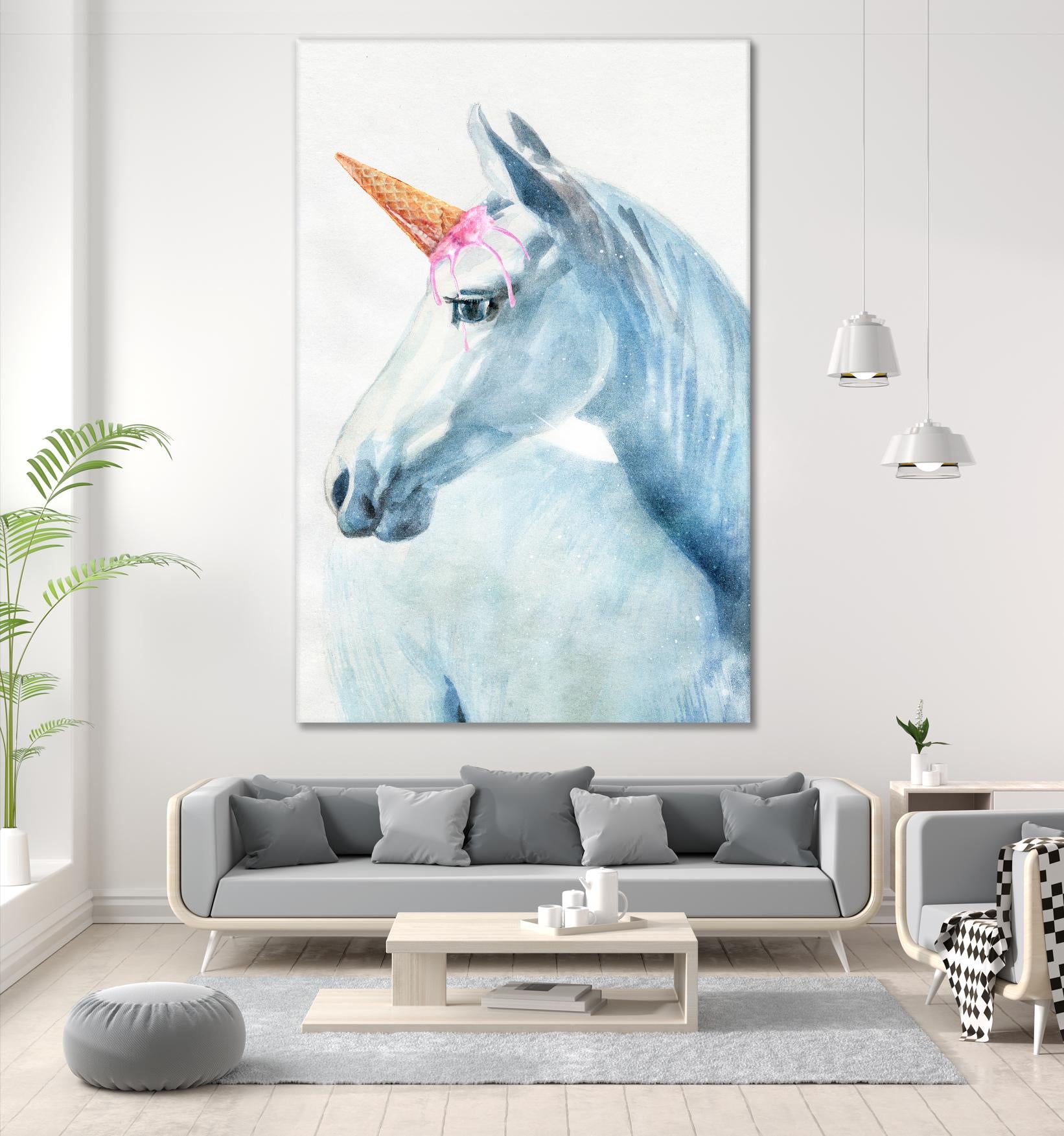 Unique Horn by Alex Cherry on GIANT ART - white animals