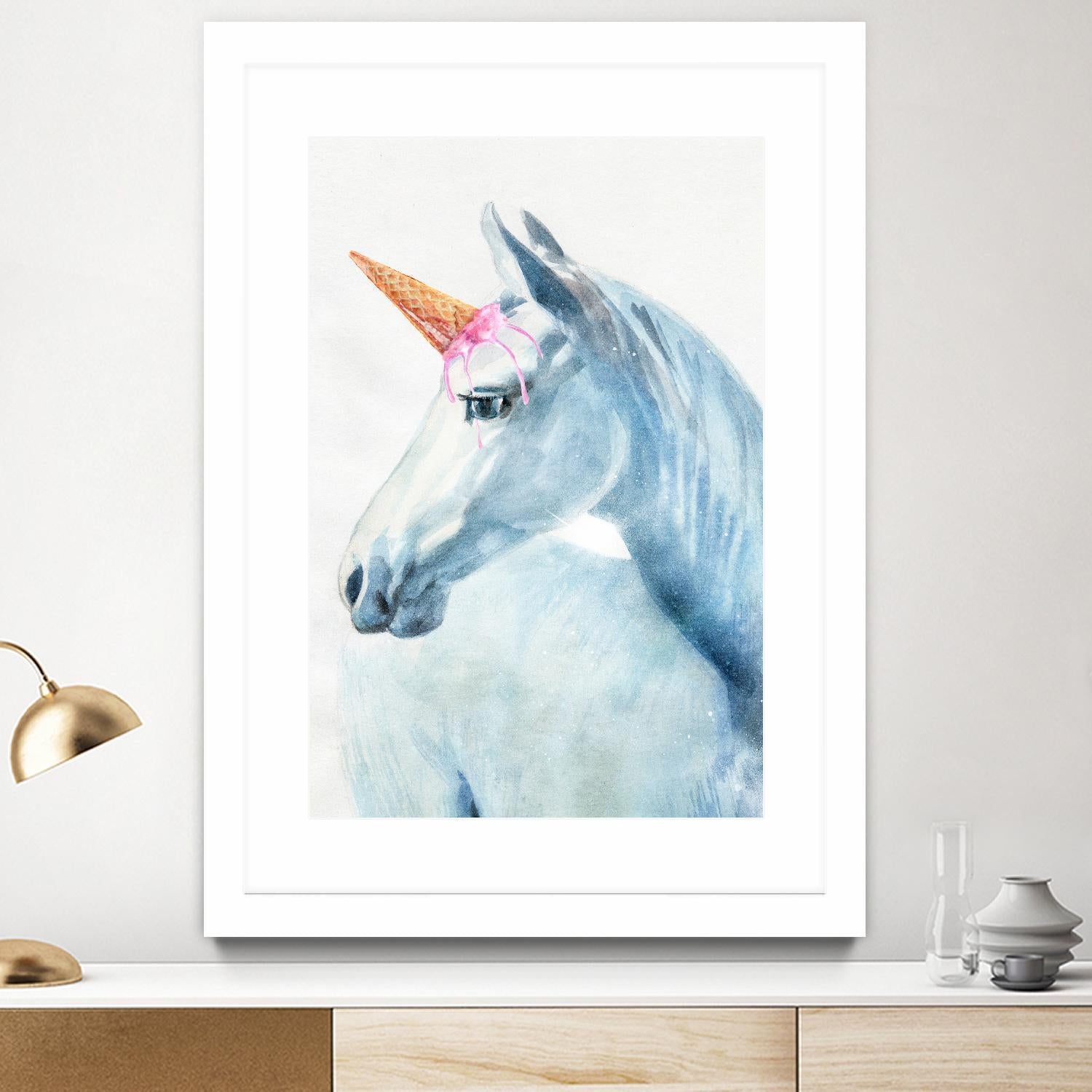 Unique Horn by Alex Cherry on GIANT ART - white animals