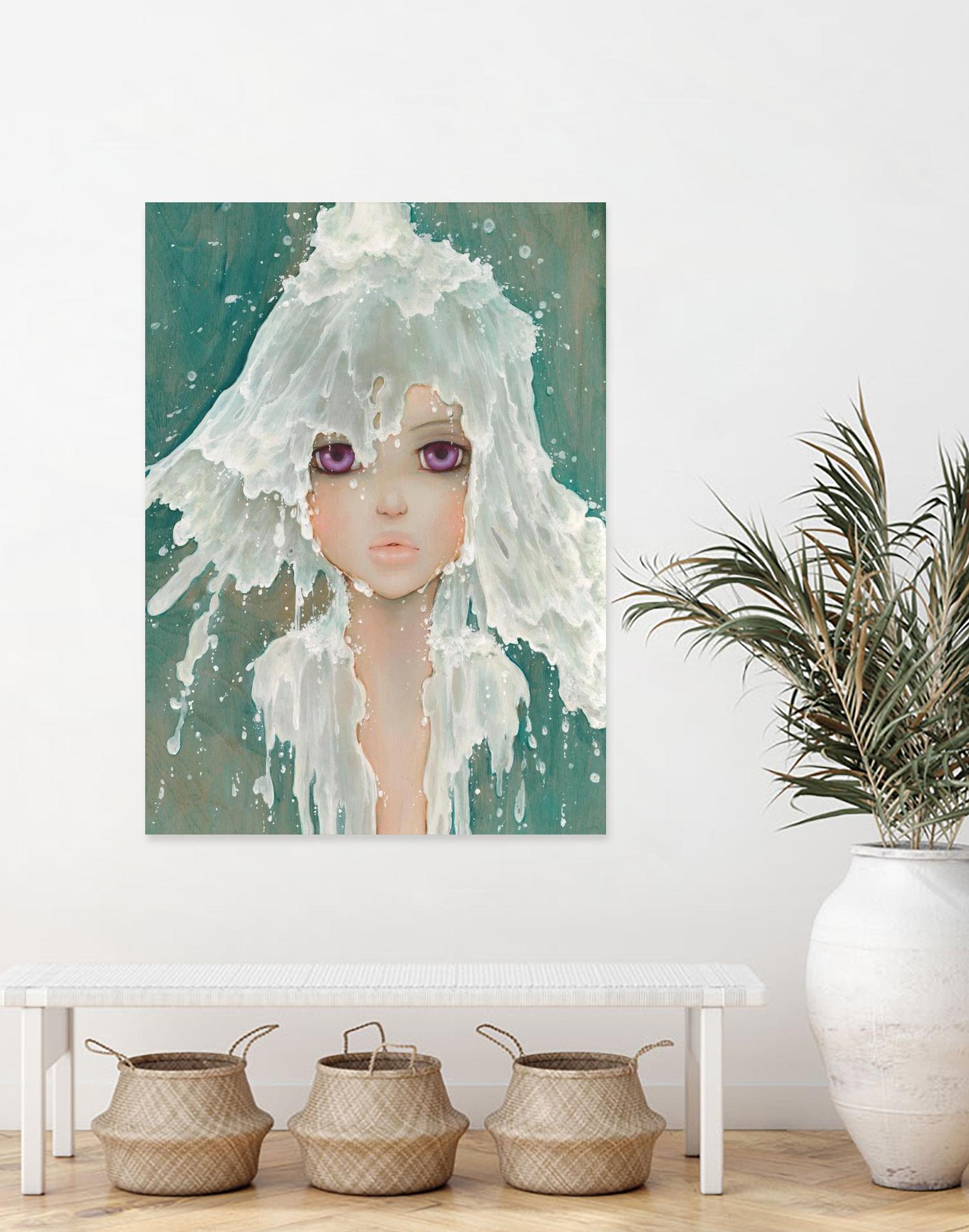 Milkfall by Camilla D'Errico on GIANT ART - green contemporary
