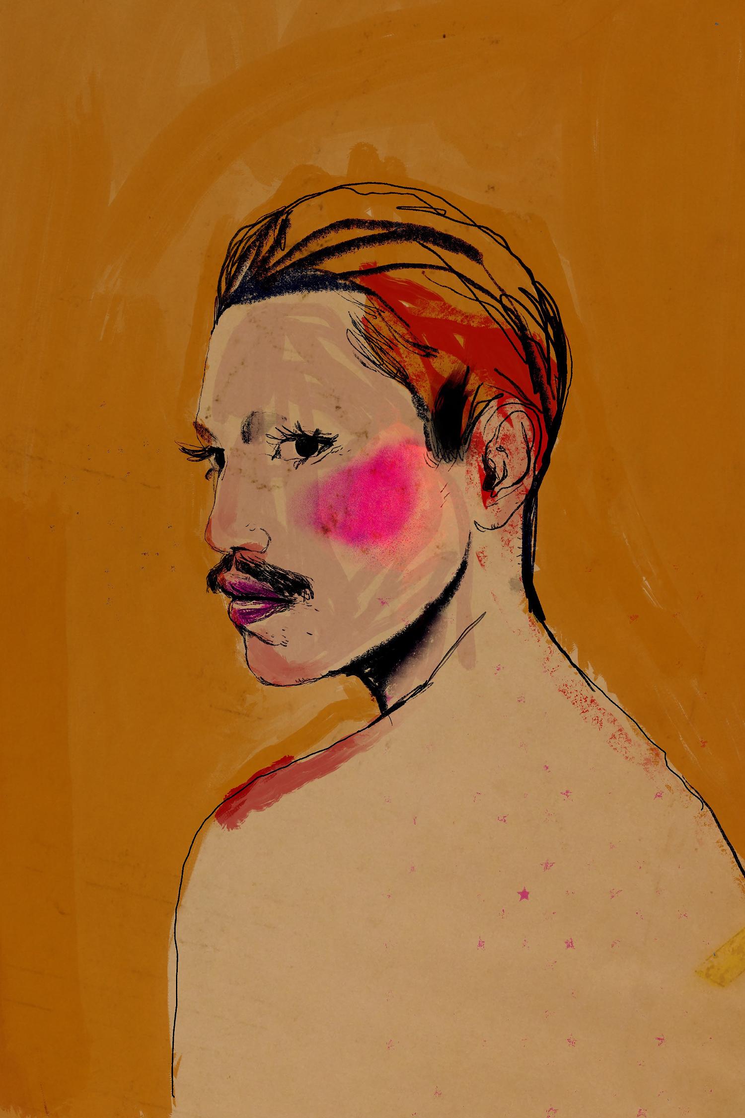 Roberto by Arassay Hilario on GIANT ART - pink digital