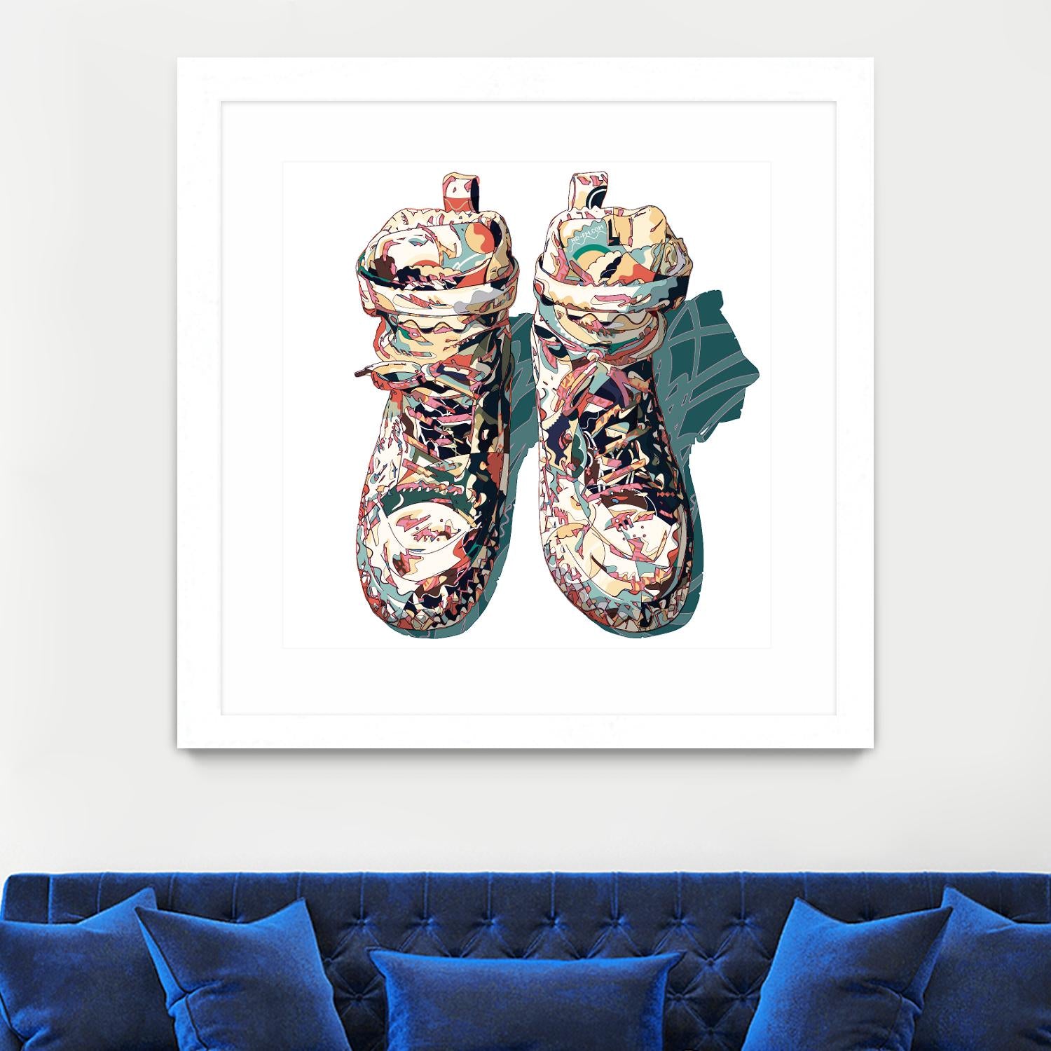 Sneaker by HR-FM on GIANT ART - blue contemporary