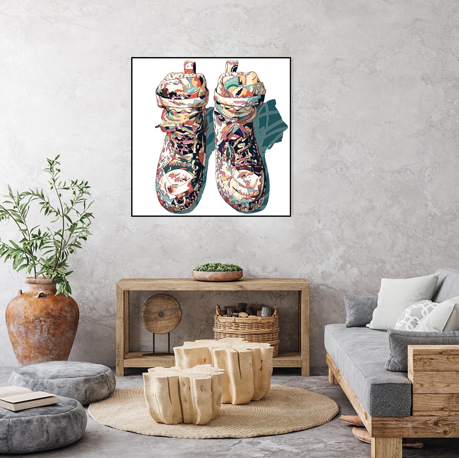 Sneaker by HR-FM on GIANT ART - blue contemporary