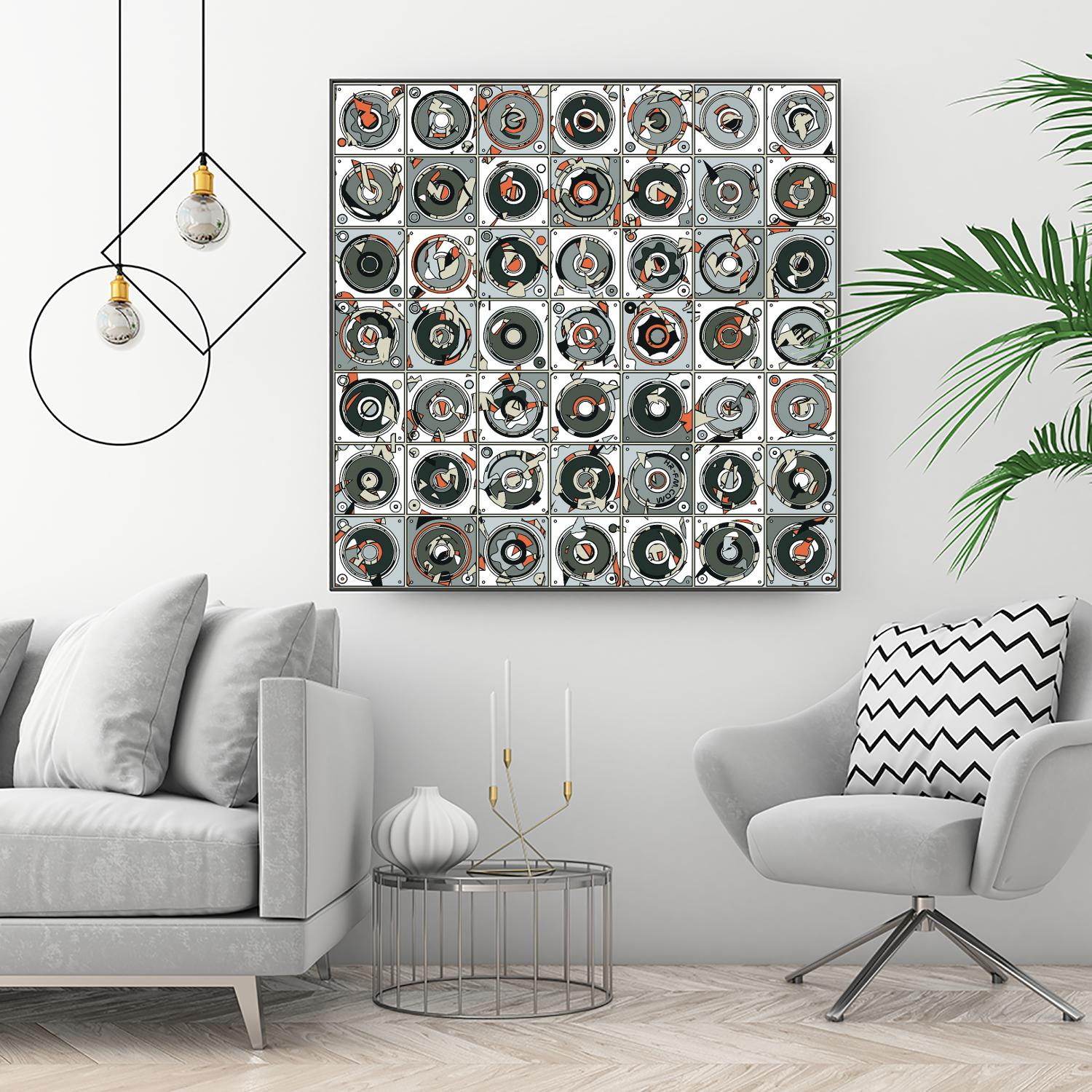 Stereogram by HR-FM on GIANT ART - orange contemporary