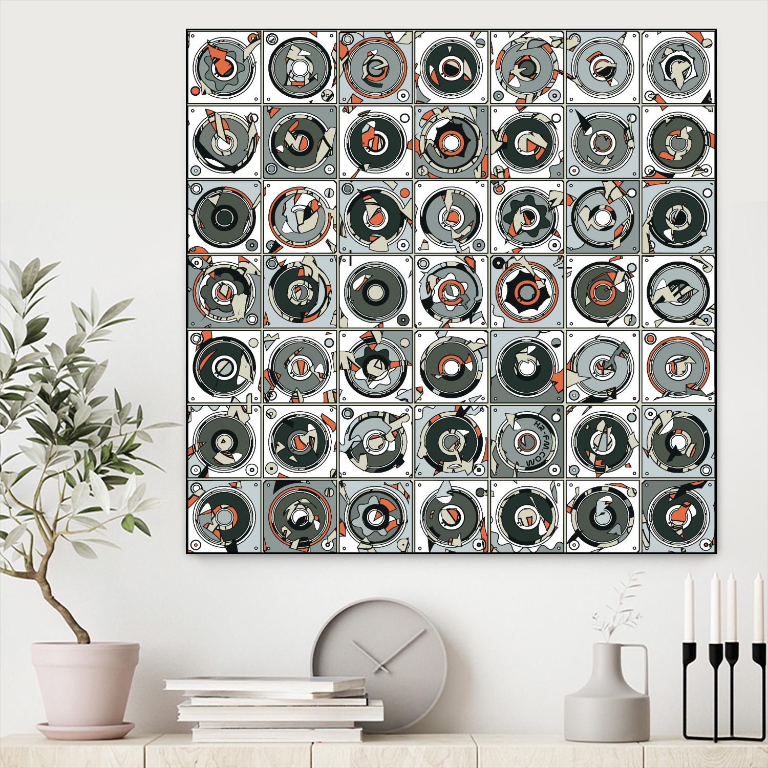 Stereogram by HR-FM on GIANT ART - orange contemporary