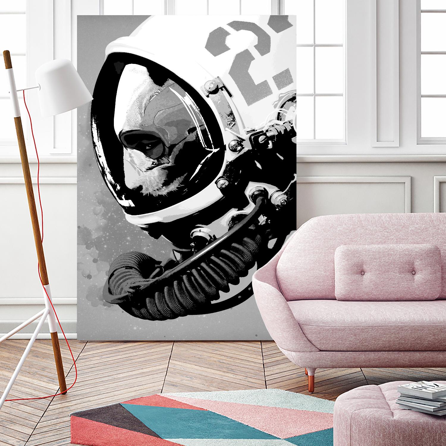Astro Bear by Hidden Moves on GIANT ART - grey contemporary