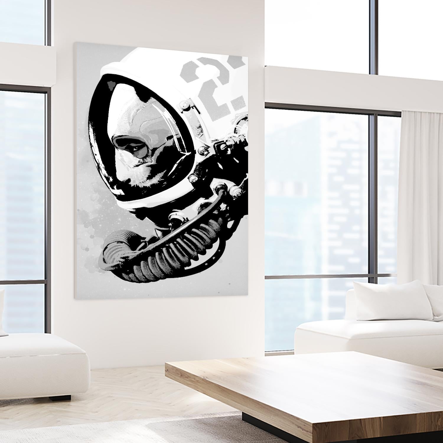 Astro Bear by Hidden Moves on GIANT ART - grey contemporary