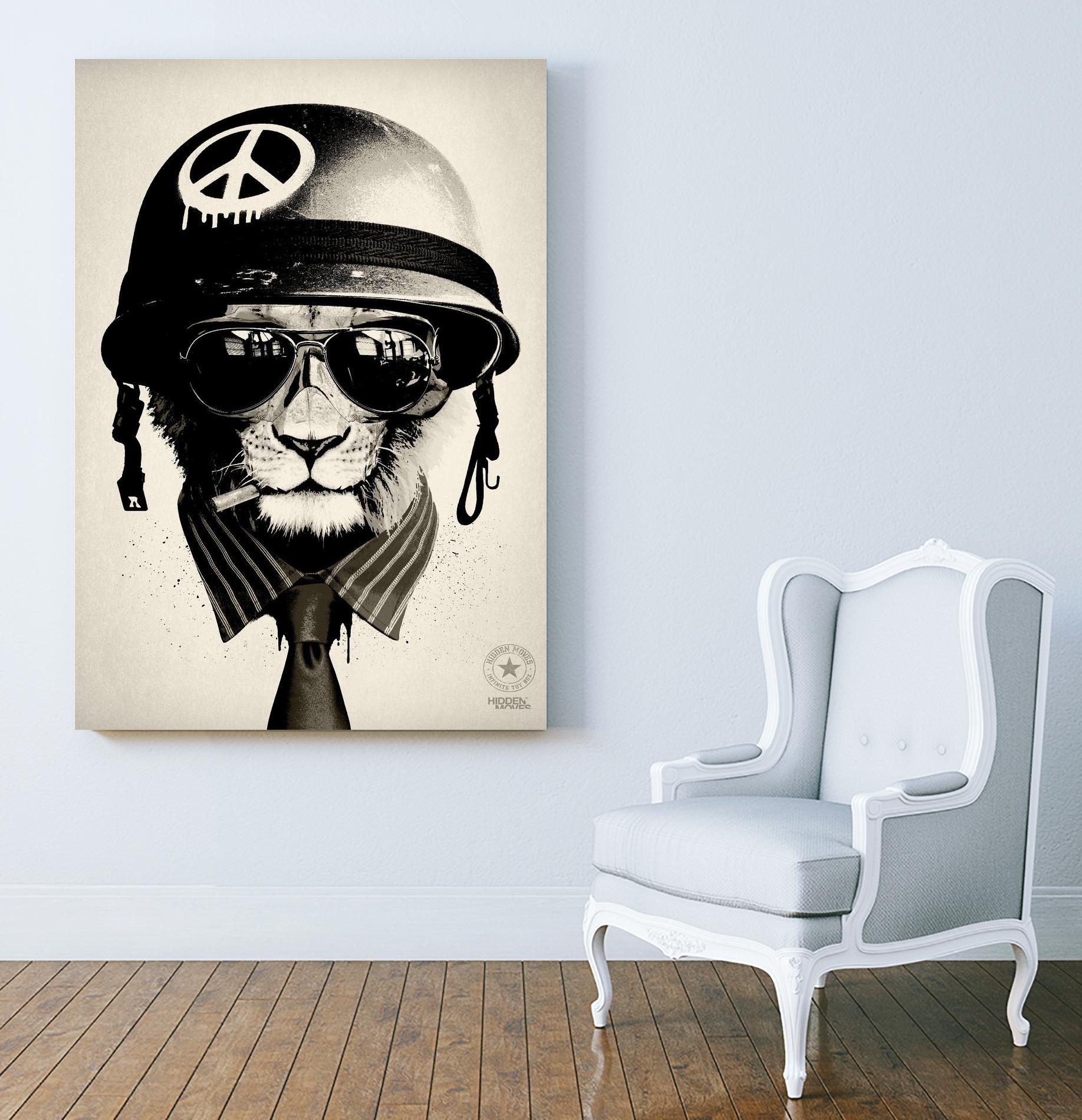 Office Warfare by Hidden Moves on GIANT ART - yellow contemporary