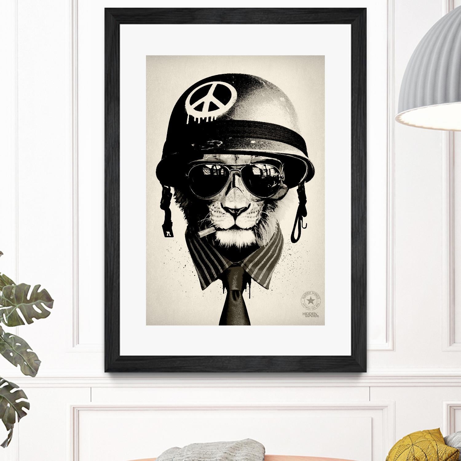 Office Warfare by Hidden Moves on GIANT ART - yellow contemporary