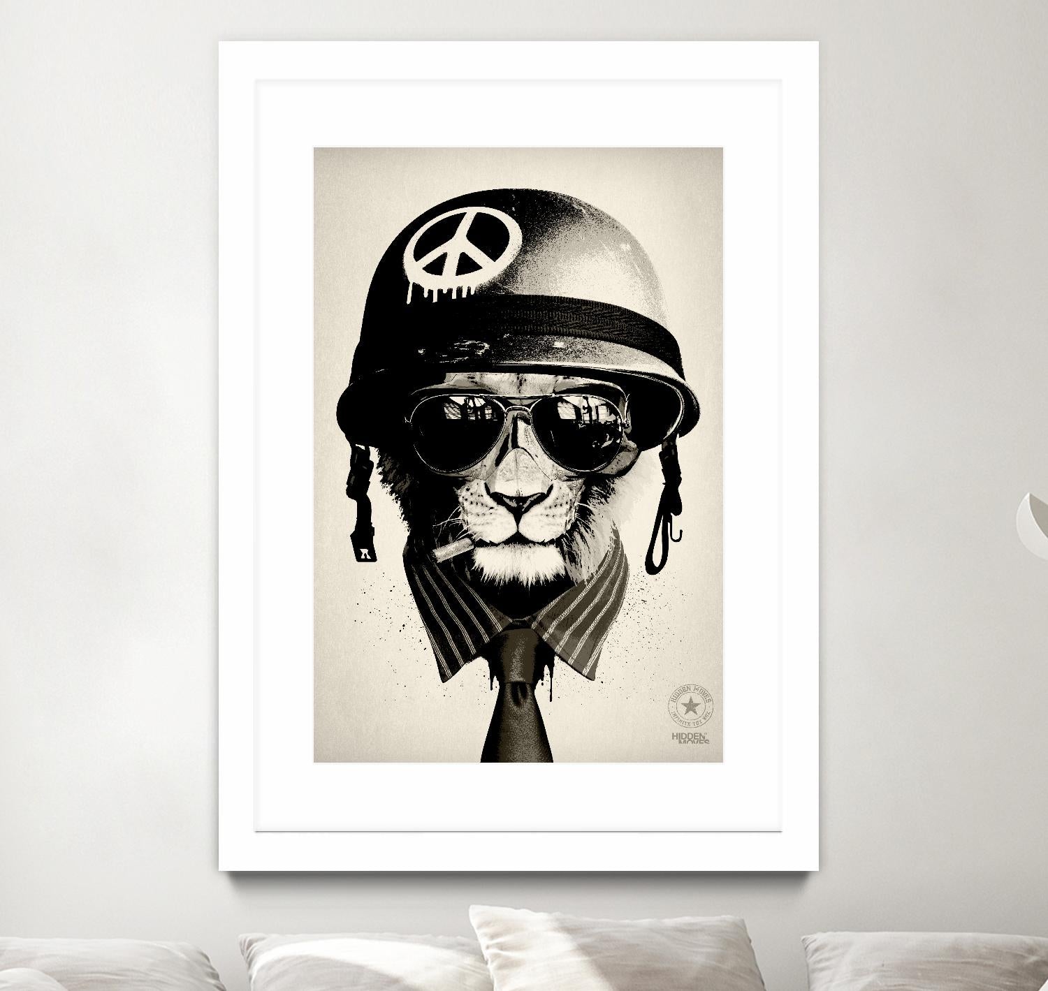 Office Warfare by Hidden Moves on GIANT ART - yellow contemporary