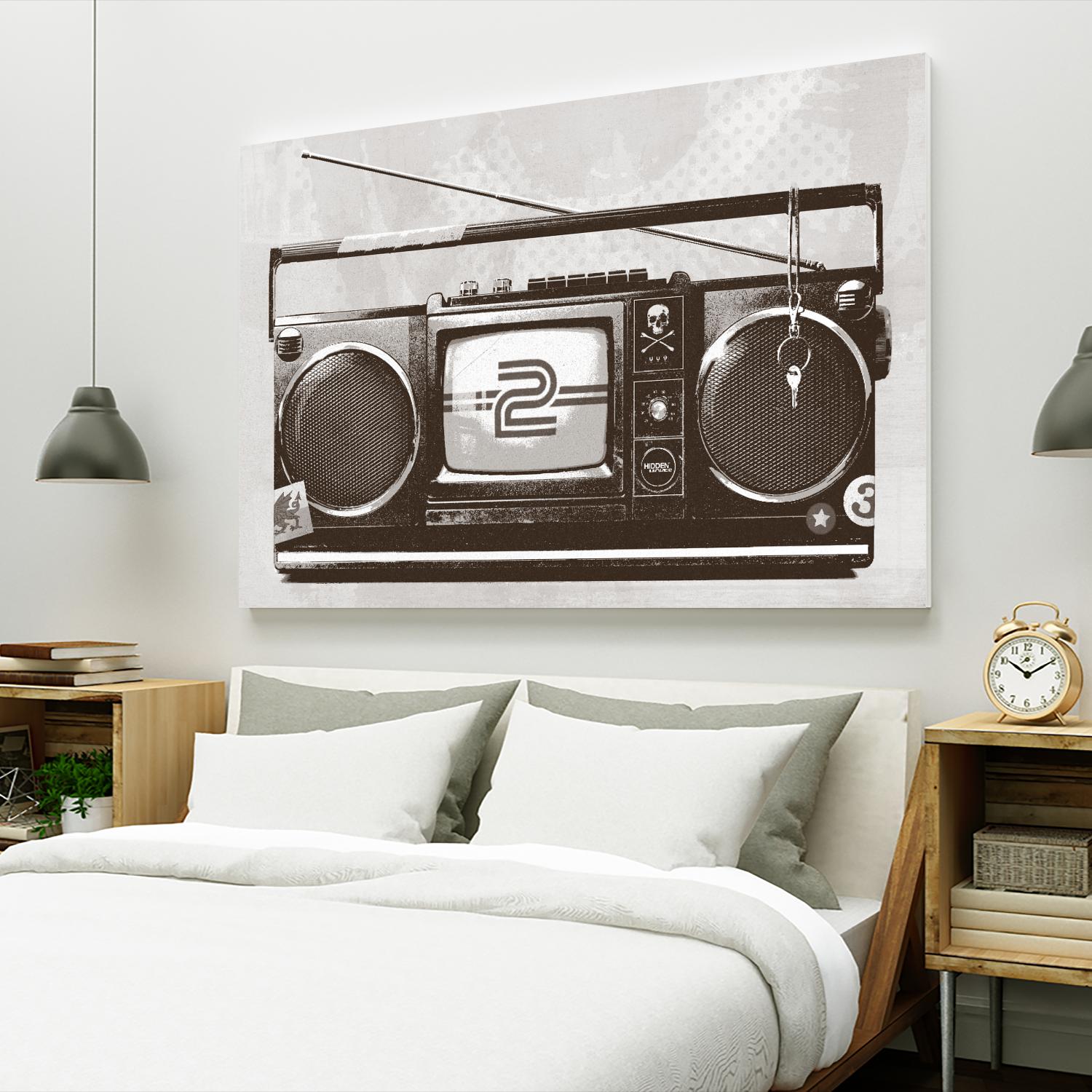 Stereo Broadcast by Hidden Moves on GIANT ART - white contemporary