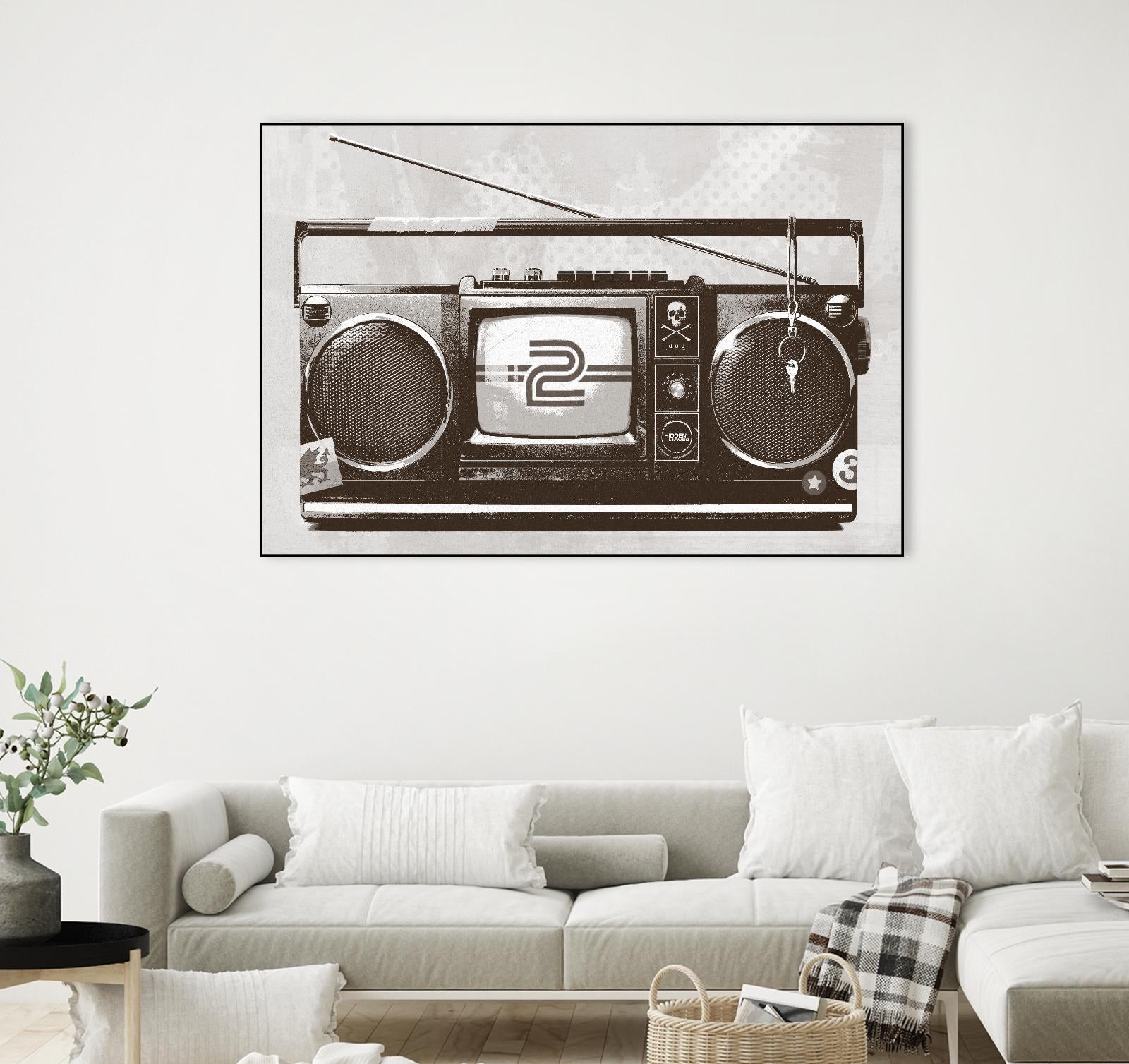 Stereo Broadcast by Hidden Moves on GIANT ART - white contemporary