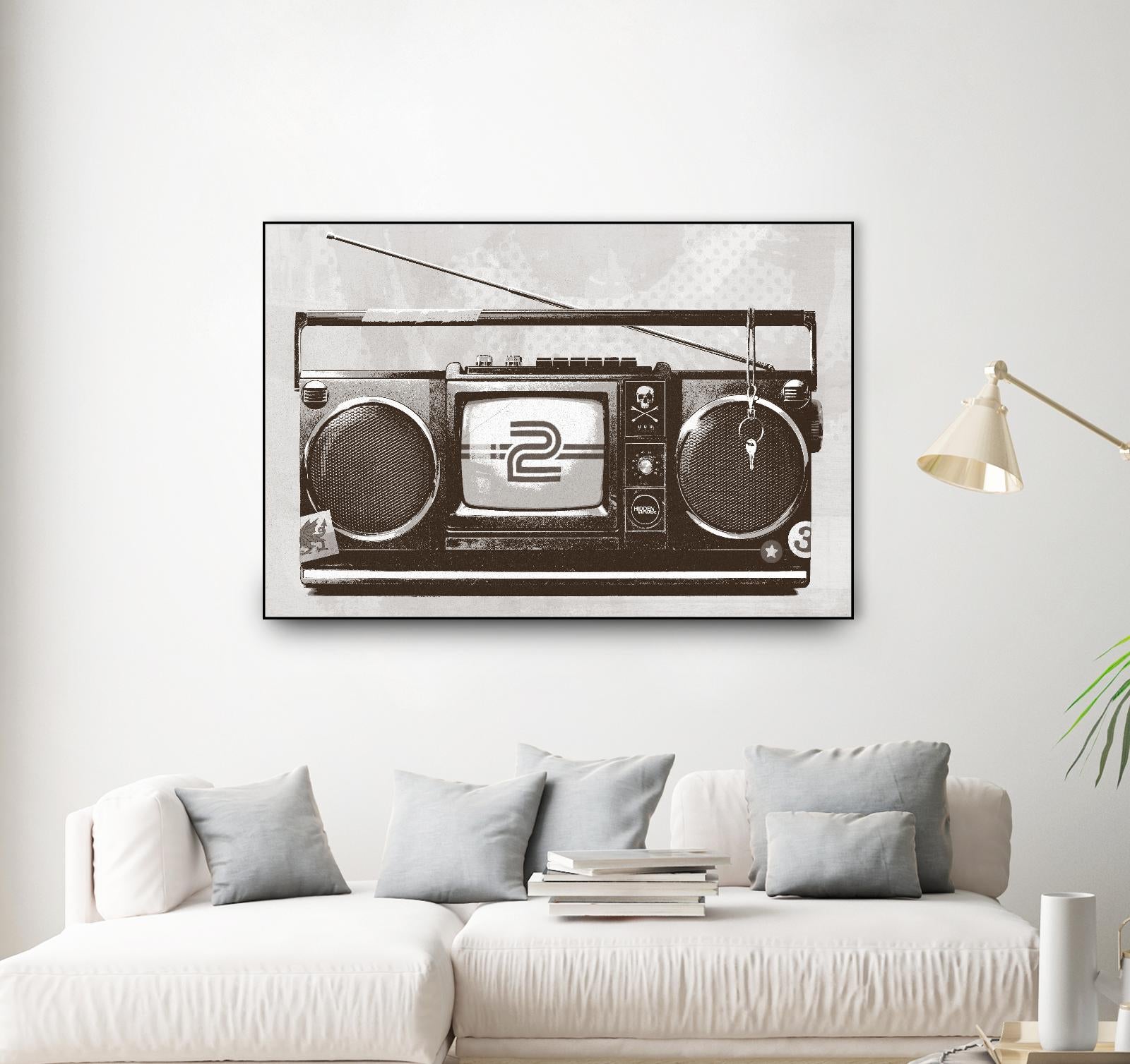 Stereo Broadcast by Hidden Moves on GIANT ART - white contemporary