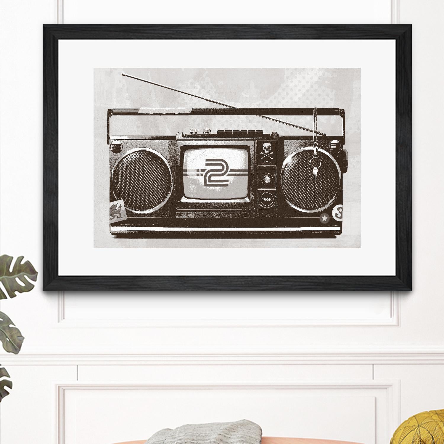 Stereo Broadcast by Hidden Moves on GIANT ART - white contemporary