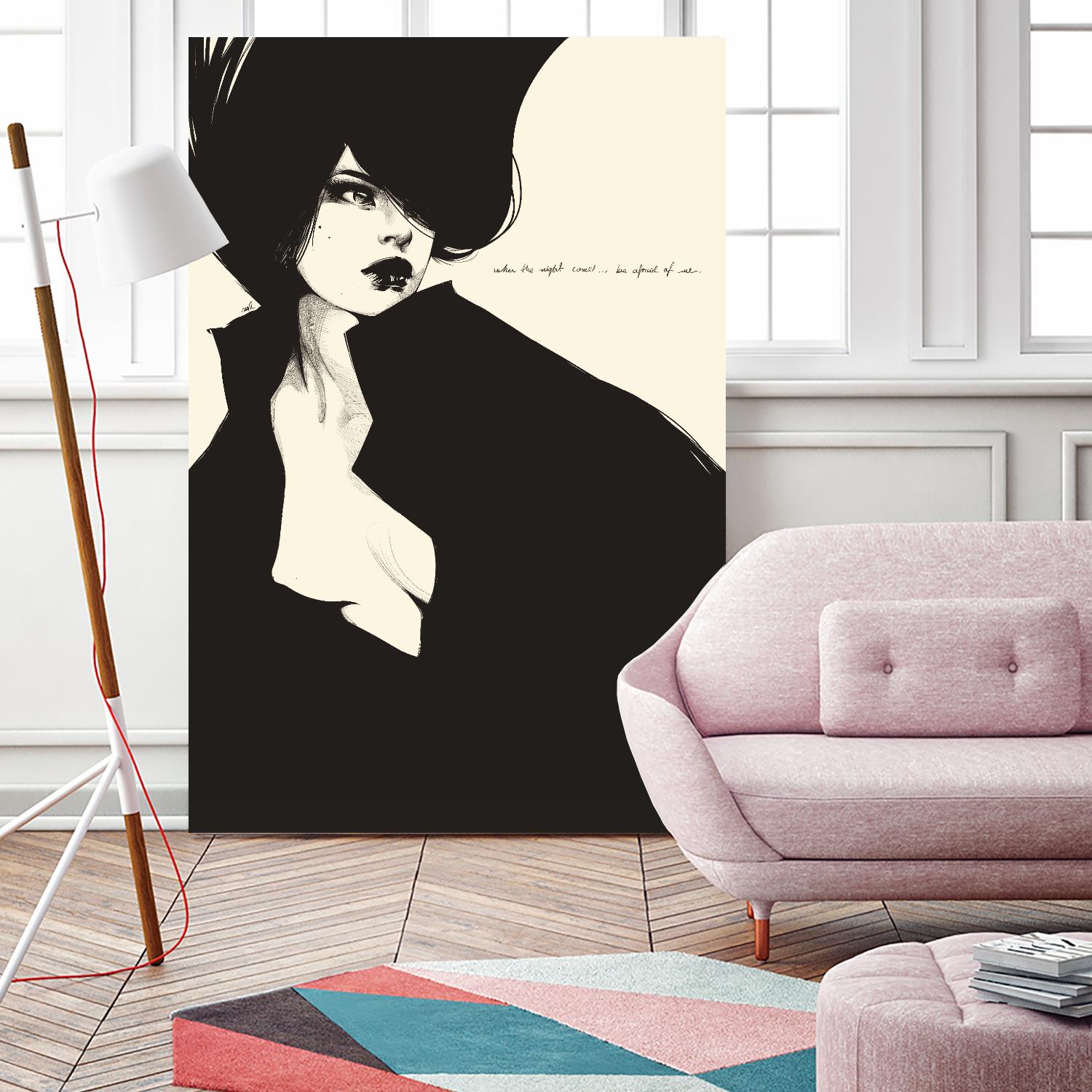 When the night comes by Manuel Rebollo on GIANT ART - yellow men and women